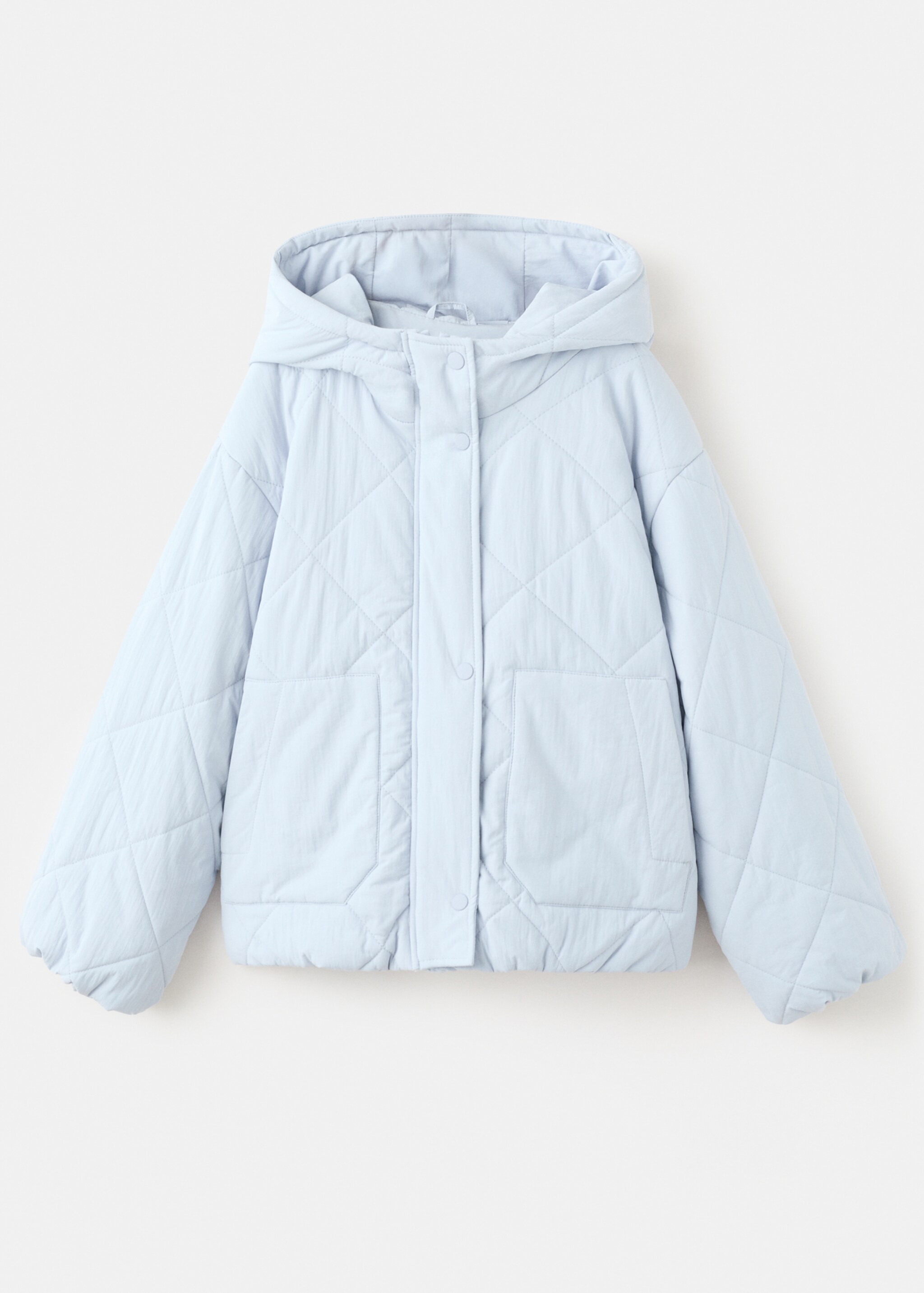 Hood puffer coat - Article without model, Sky Blue. Ref: 27072888-00.
