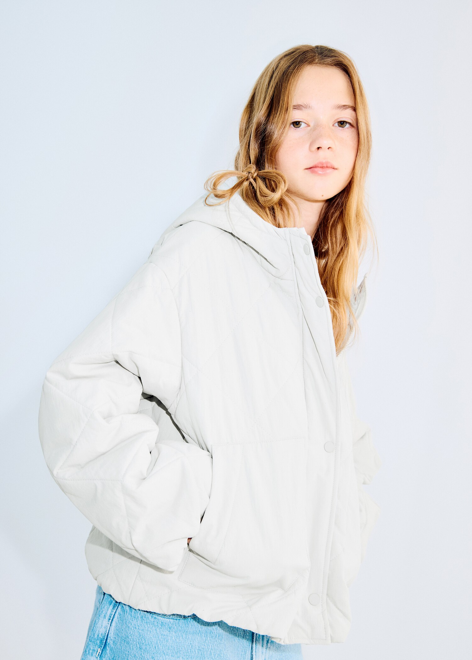 Hood puffer coat - Medium plane