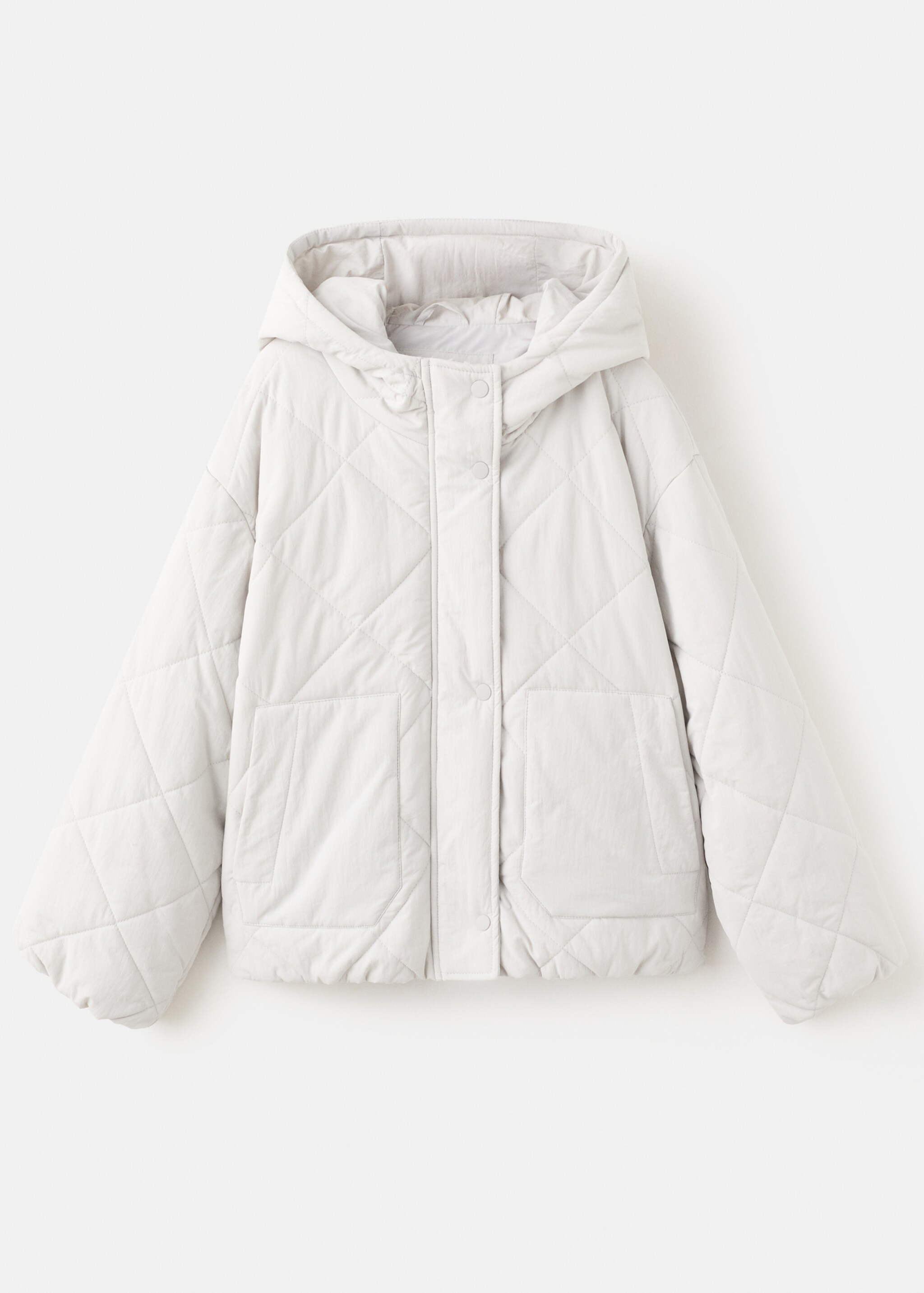 Hood puffer coat - Article without model, Grey. Ref: 27072888-00.