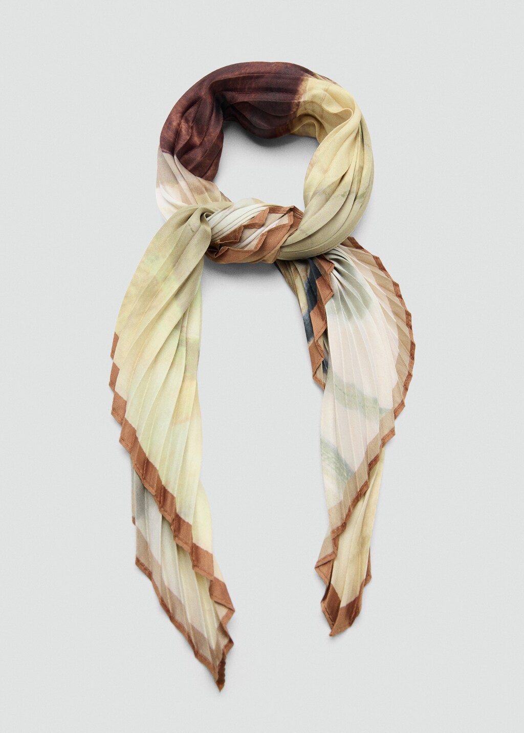Printed pleated scarf - image 3