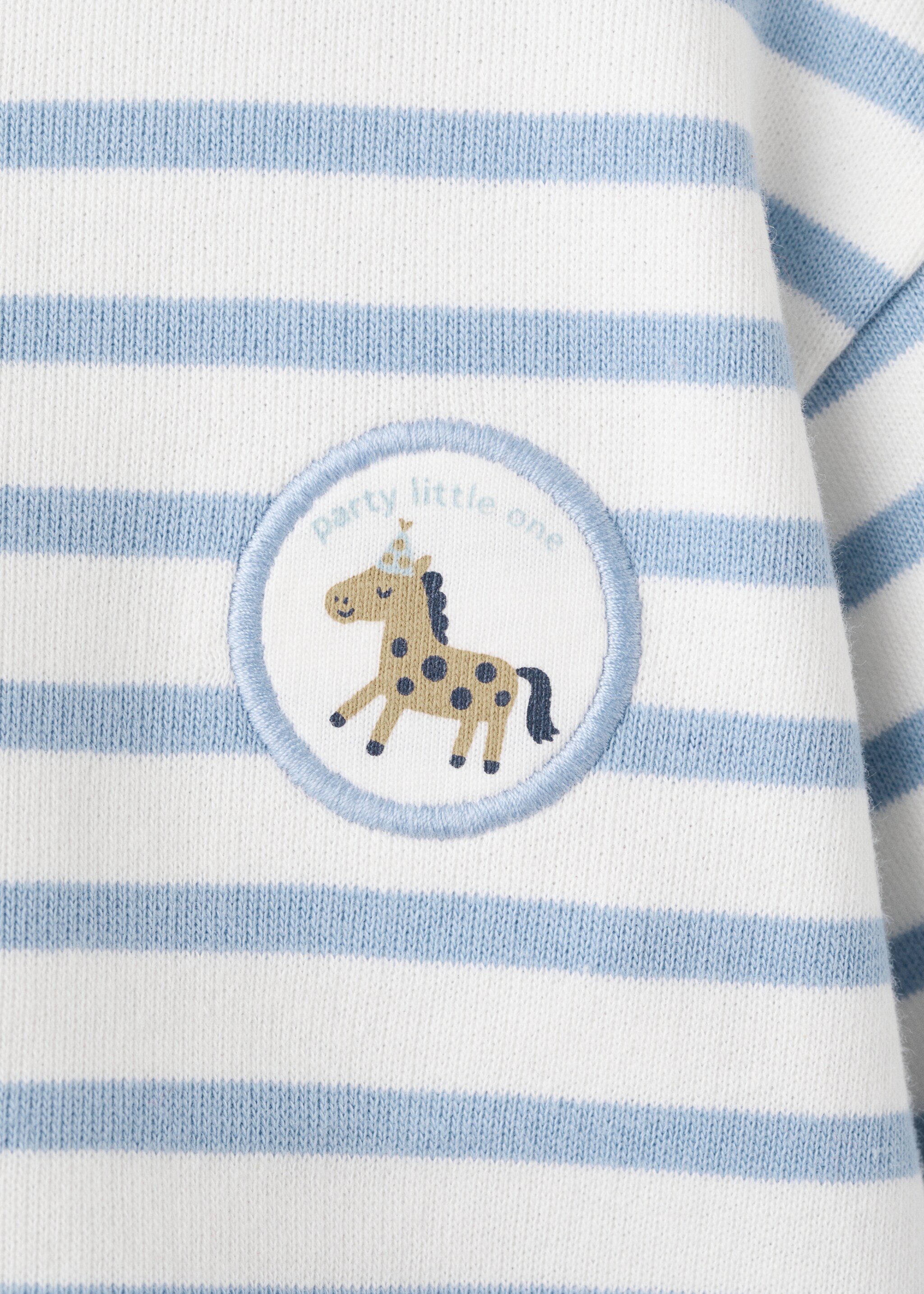 Sweatshirt horses - Details of the article 8, Sky Blue. Ref: 27072899-00.