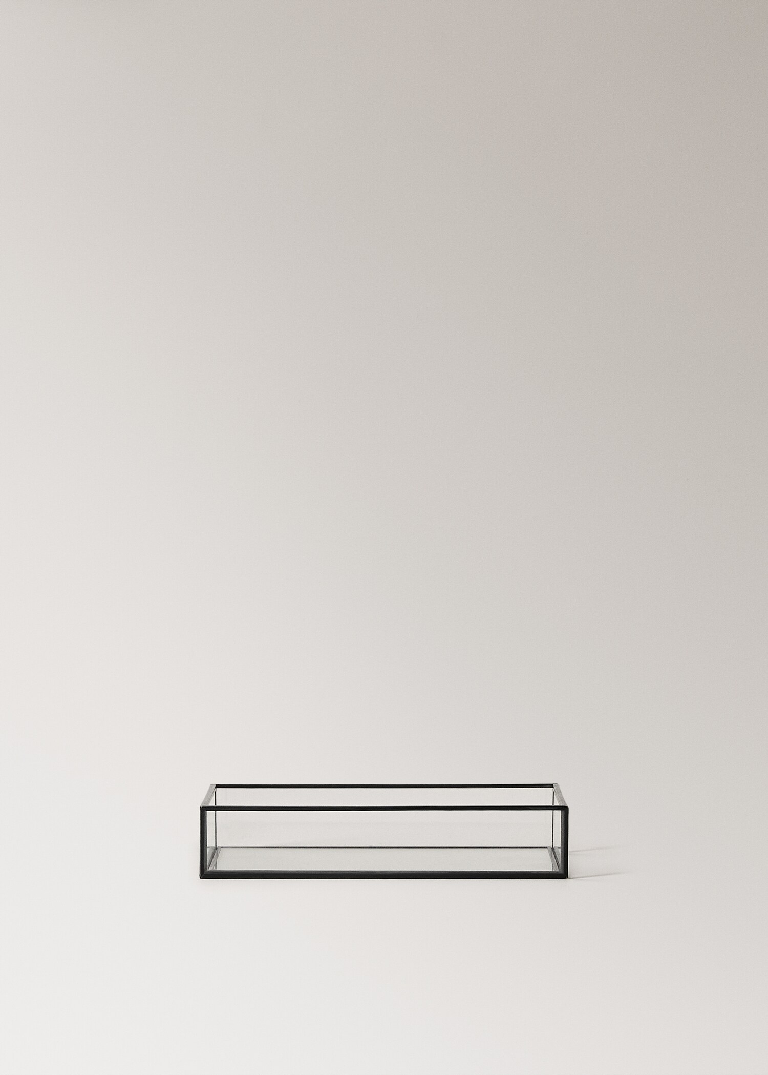 Small decorative glass and metal tray - Article without model