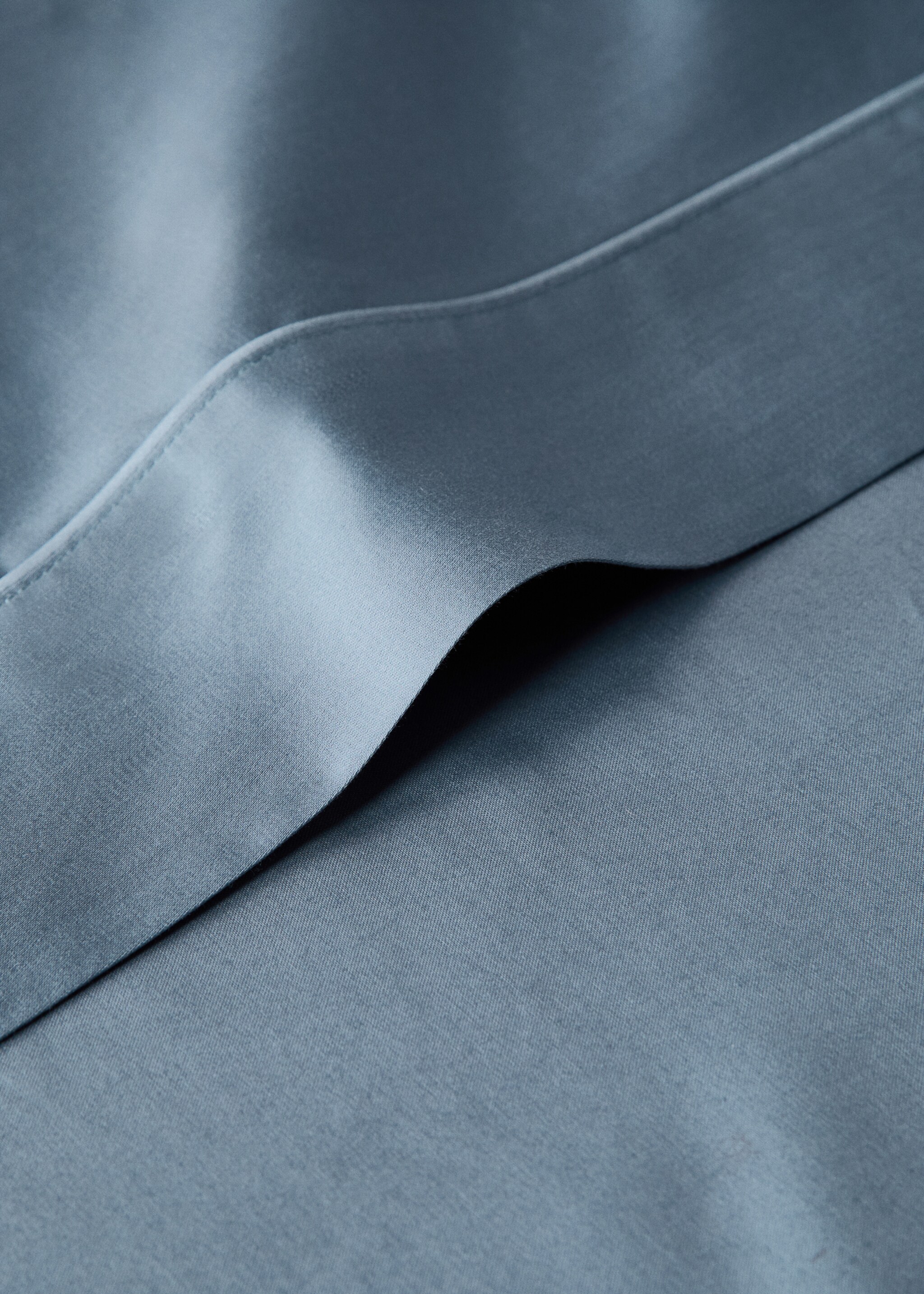 Oberlaken aus Baumwollsatin, Fadendichte 600 Fadenzahl, für 90 cm Bett - Detail des Artikels 1, Blau. Ref: 27072905-00.