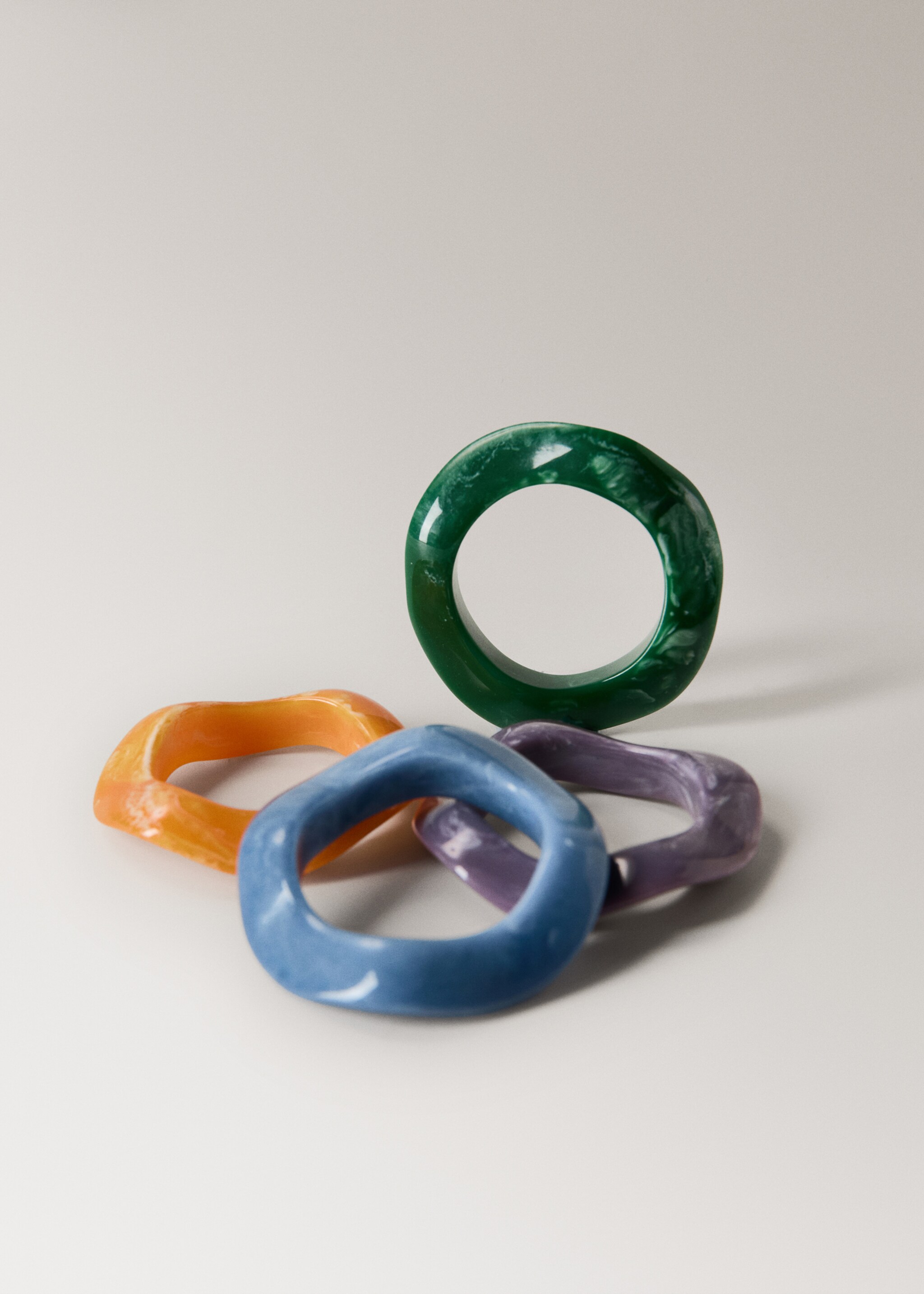 Resin napkin holder color - Details of the article 1, Petrol Blue. Ref: 27072912-00.