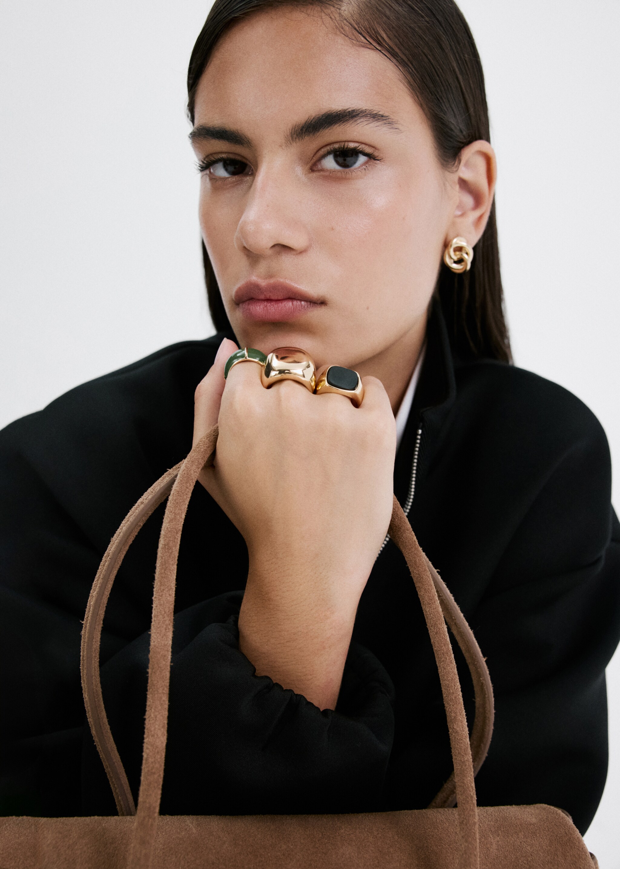 Combined ring 3 set - Details of the article 9, Gold. Ref: 27072923-00.