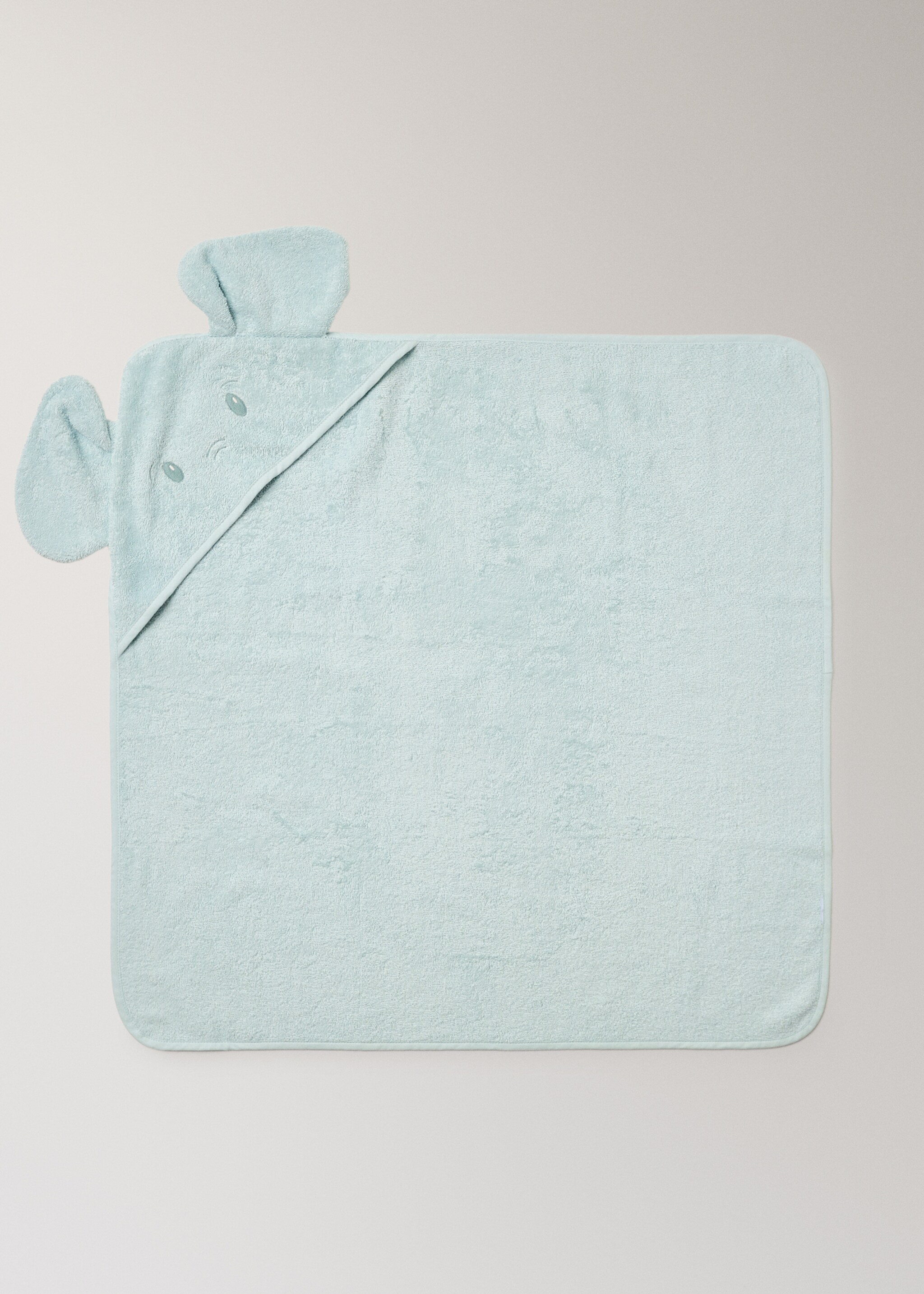 Children's elephant bath towel cape - Article without model, Mint Green. Ref: 27072927-00.