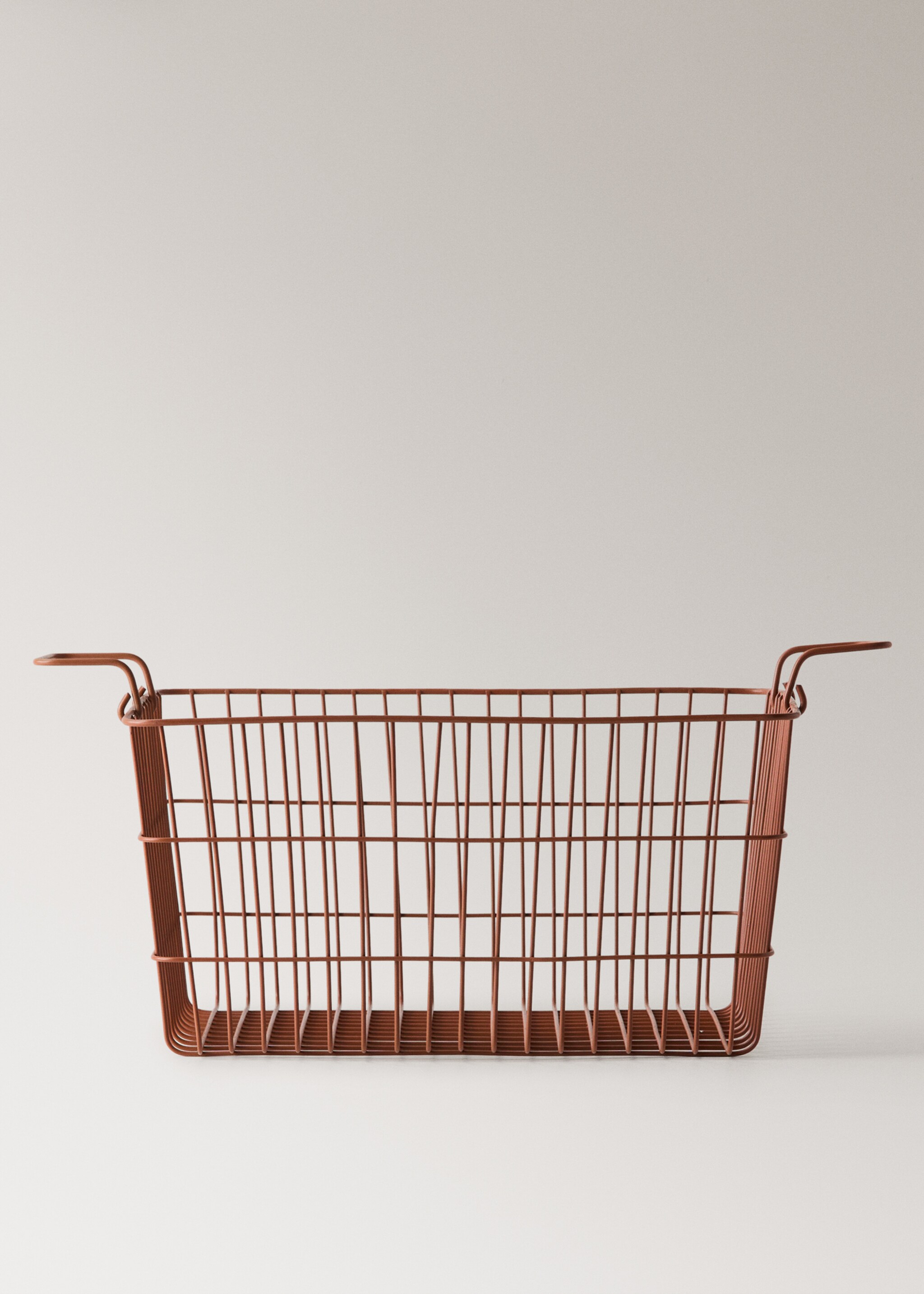 Large metal basket with handles - Article without model, Off White. Ref: 27072933-00.