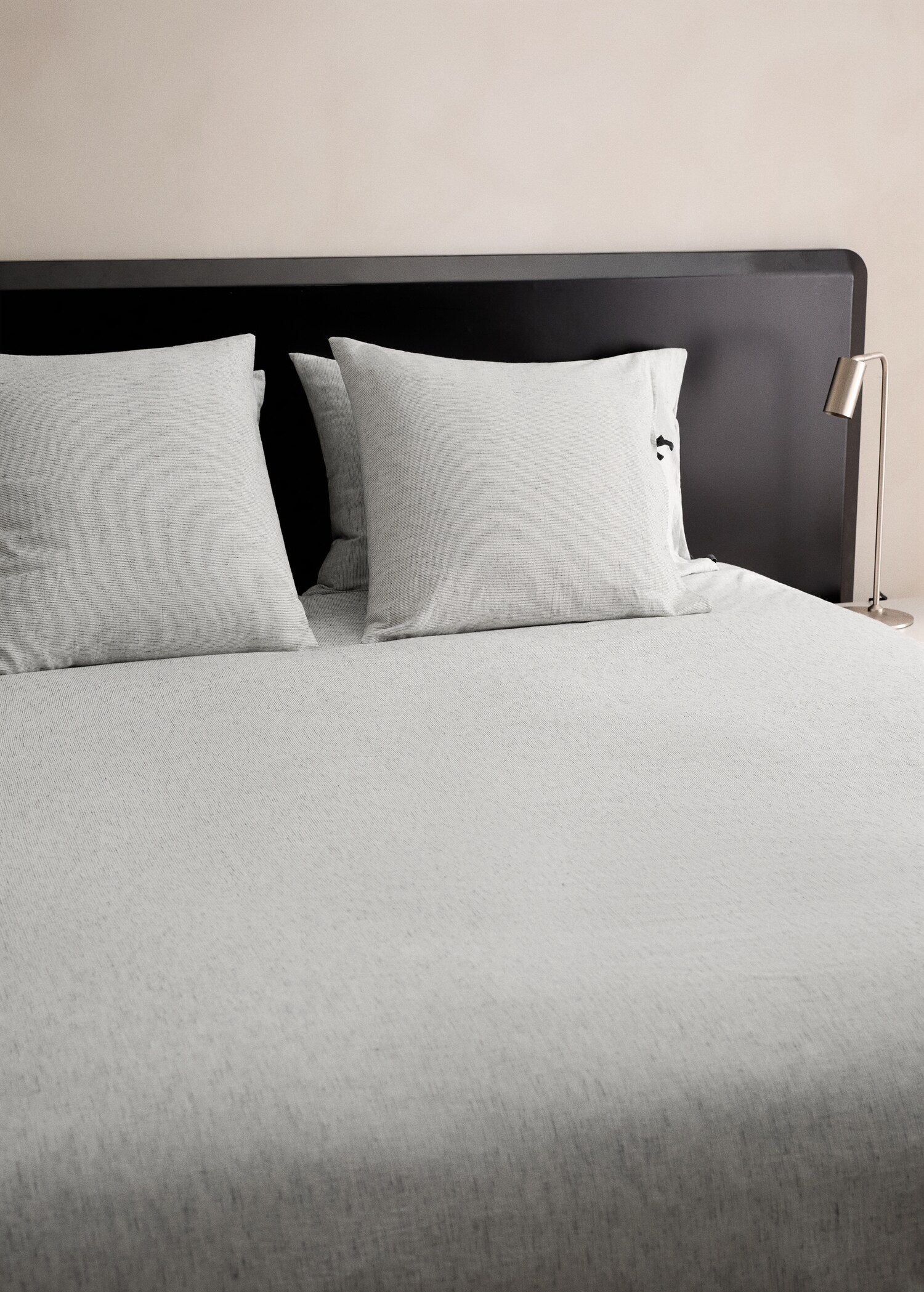 Fine striped cotton-linen duvet cover for a 90 cm bed - Details of the article 7
