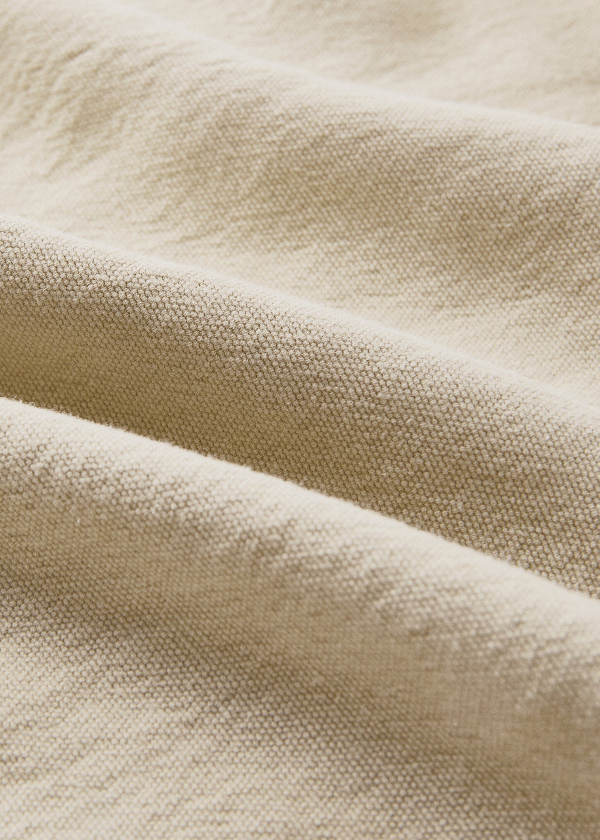 High opacity linen cotton curtain - Details of the article 1, Vanilla. Ref: 27073273-00.