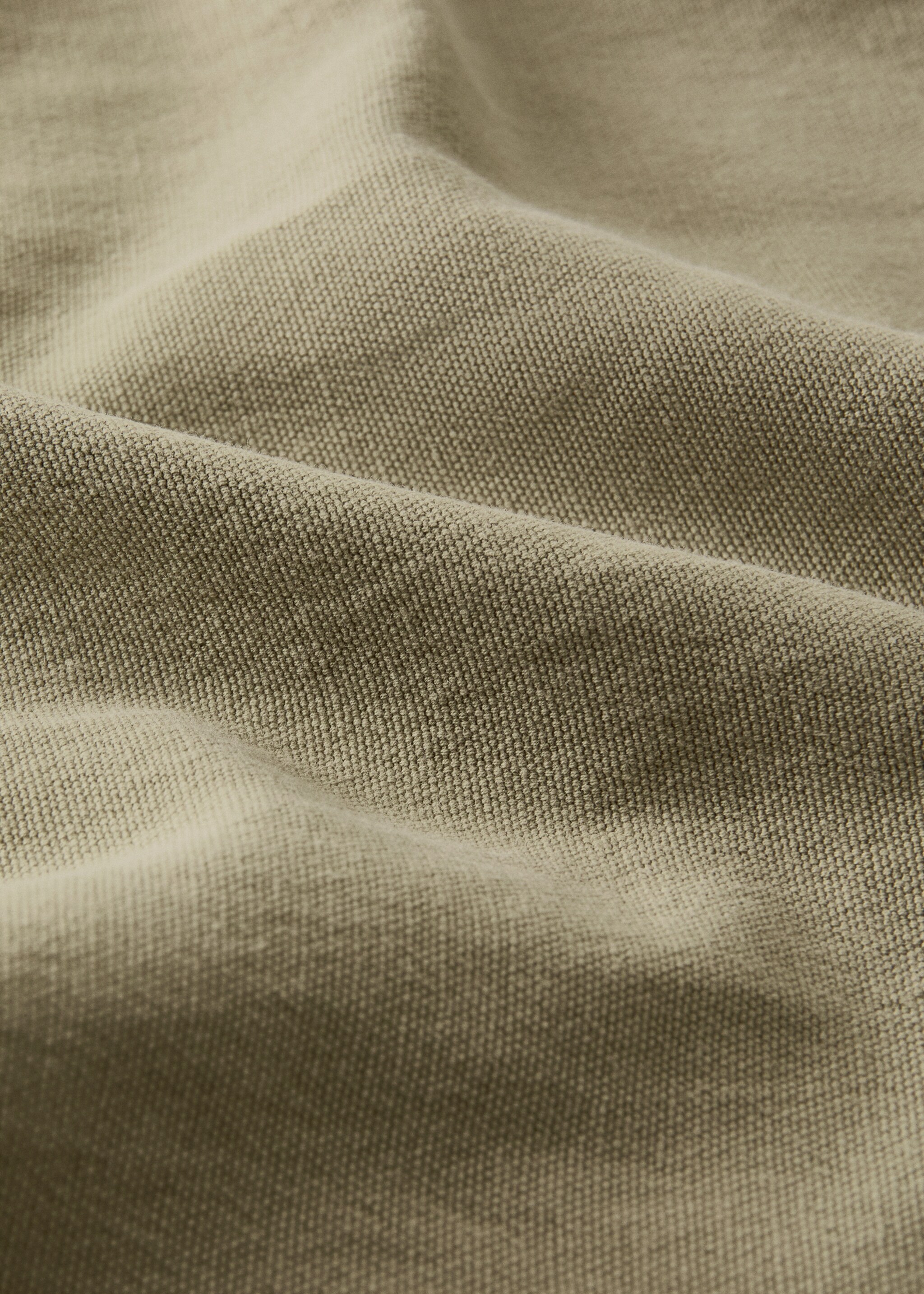 High opacity linen cotton curtain - Details of the article 1, Green. Ref: 27073273-00.