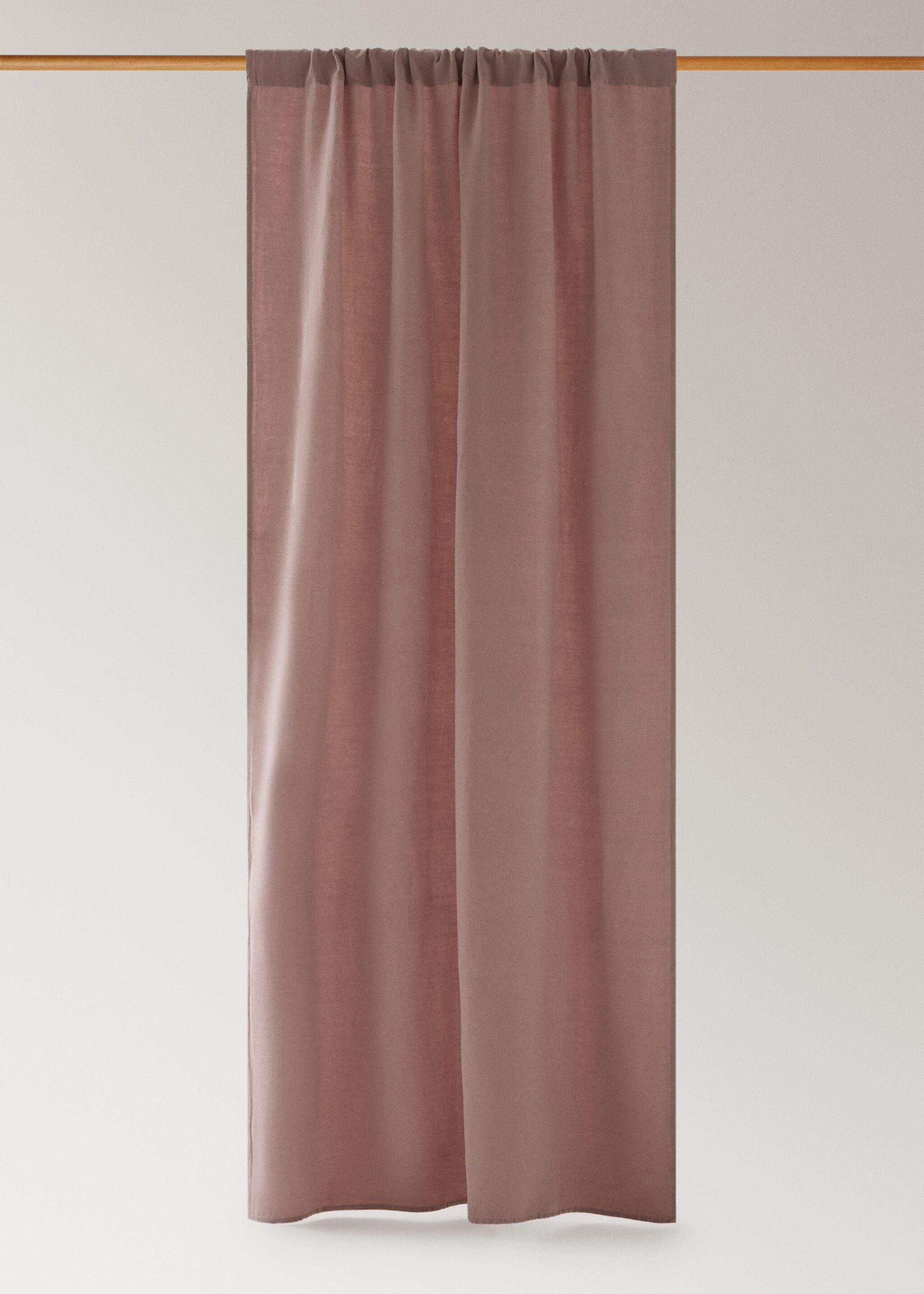 High opacity linen cotton curtain - Article without model, Pink. Ref: 27073273-00.