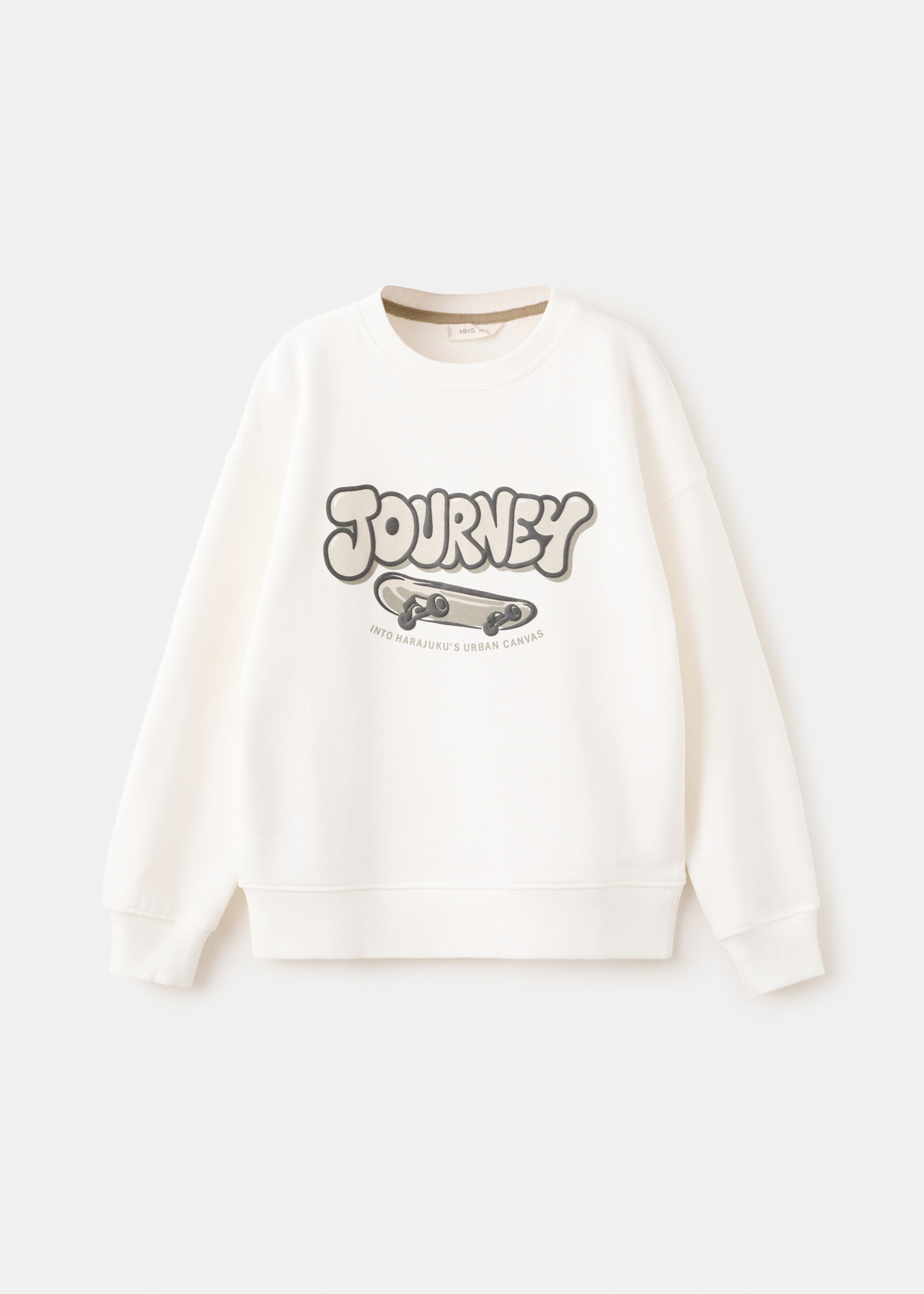 Printed cotton sweatshirt - Article without model, Off White. Ref: 27073279-00.