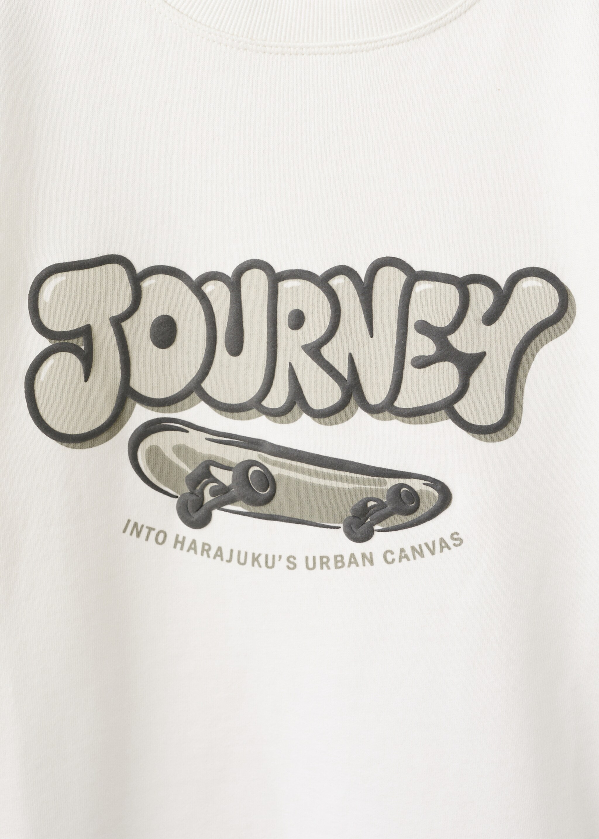 Printed cotton sweatshirt - Details of the article 8, Off White. Ref: 27073279-00.