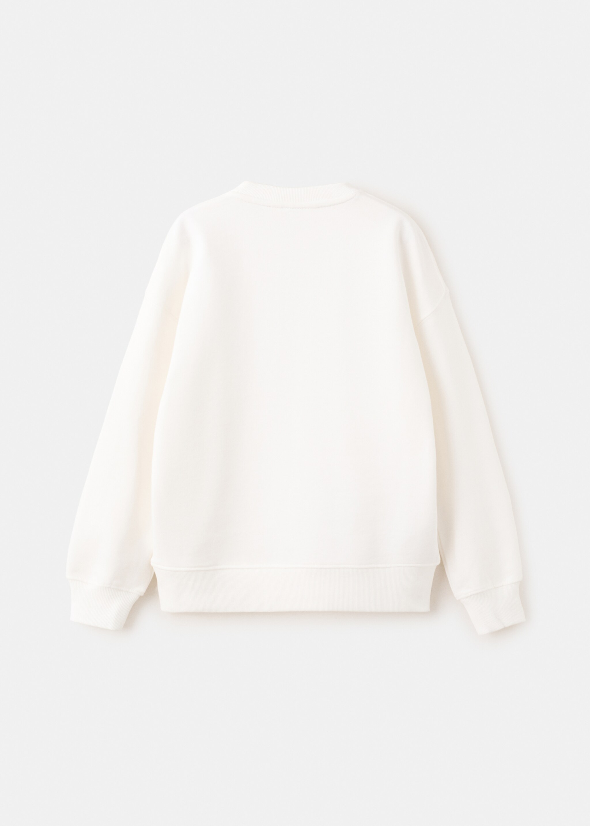 Printed cotton sweatshirt - Reverse of the article, Off White. Ref: 27073279-00.