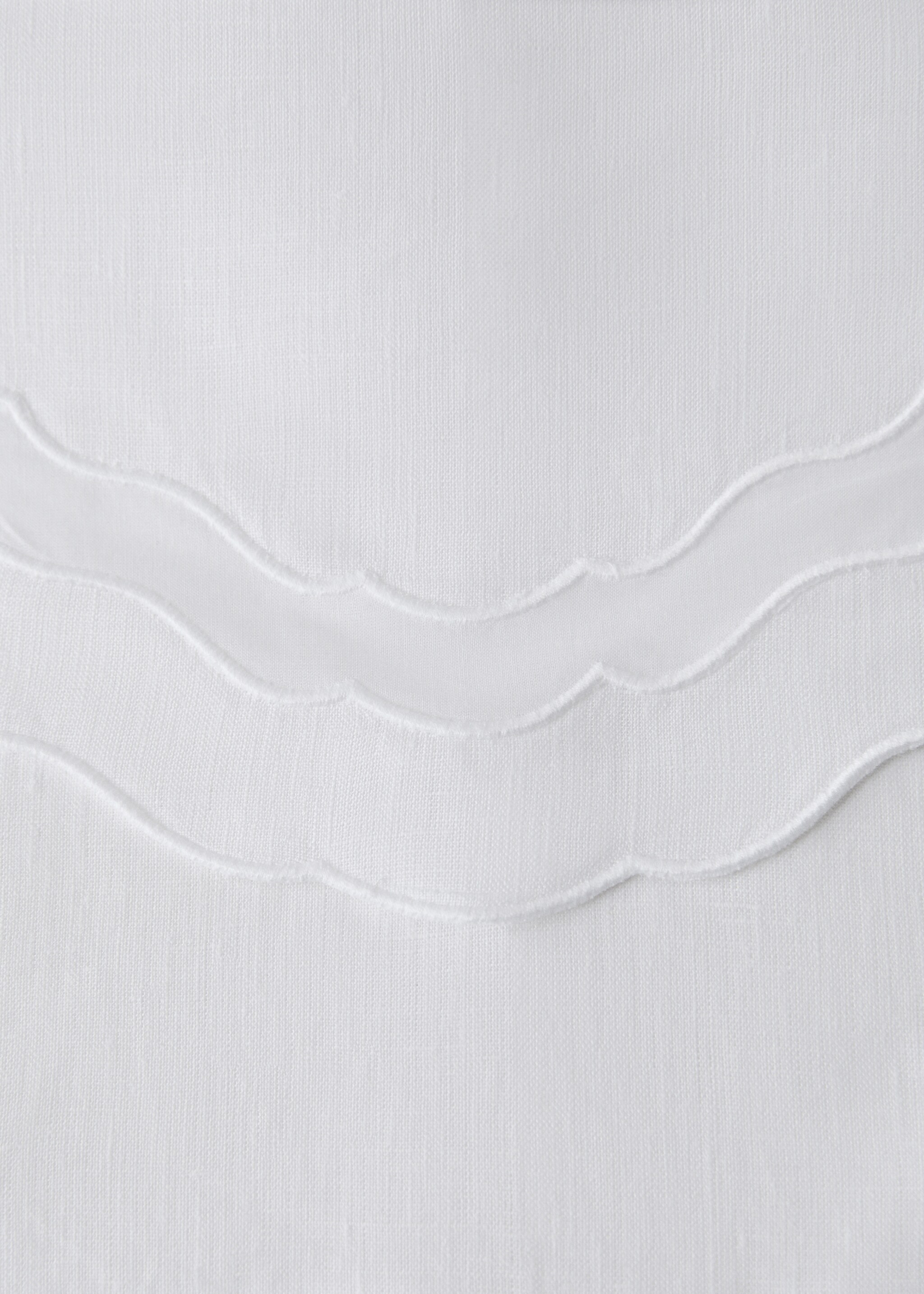 Embroidered cotton-linen placemat - Details of the article 1, White. Ref: 27073285-00.