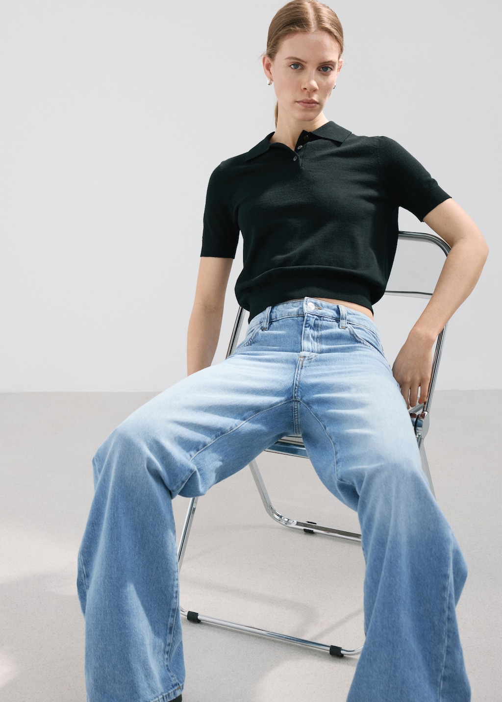 Mango Danila high-waisted wide leg jeans