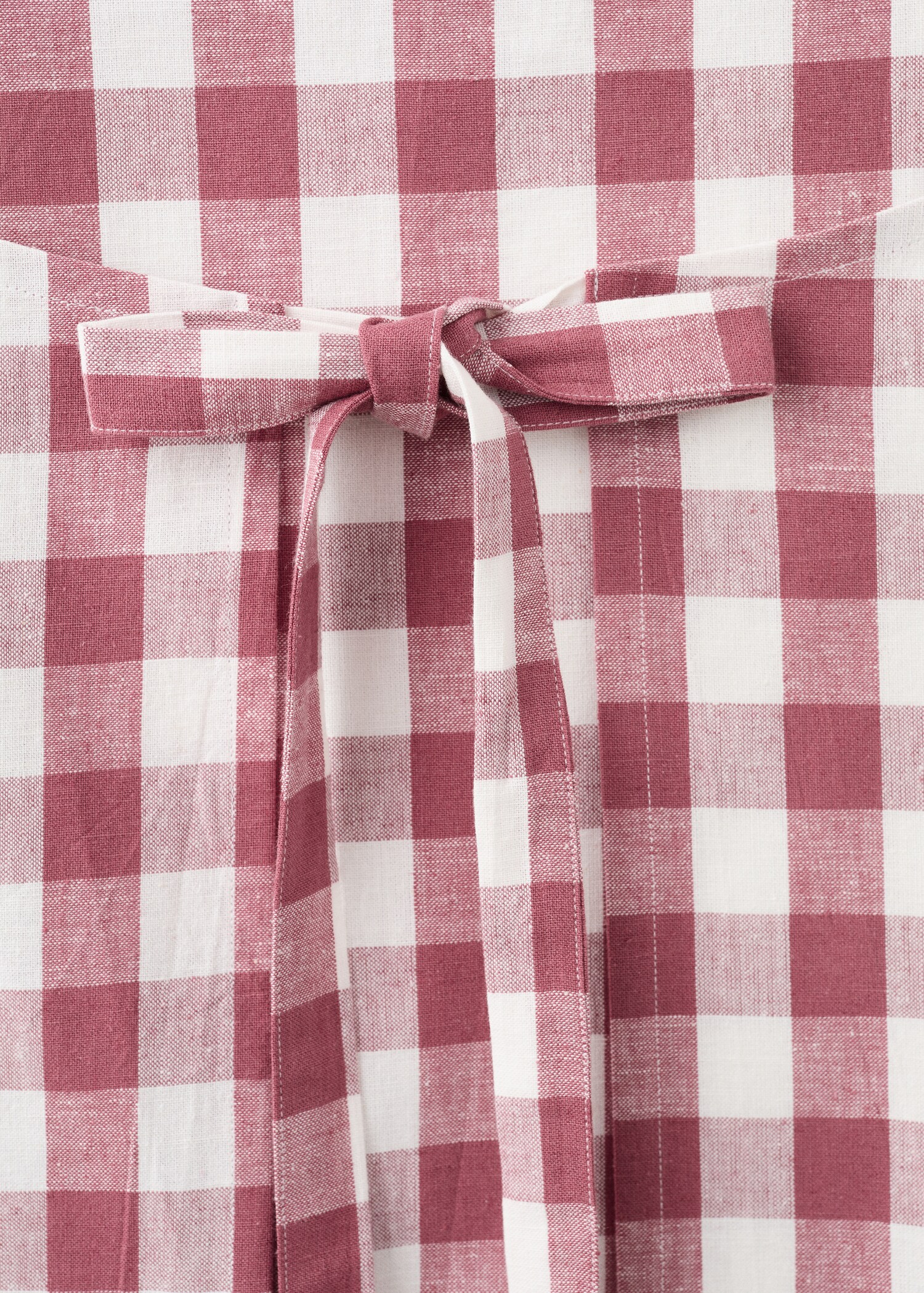 Zástěra bavlna a len s kostkou vichy - Detail zboží 3