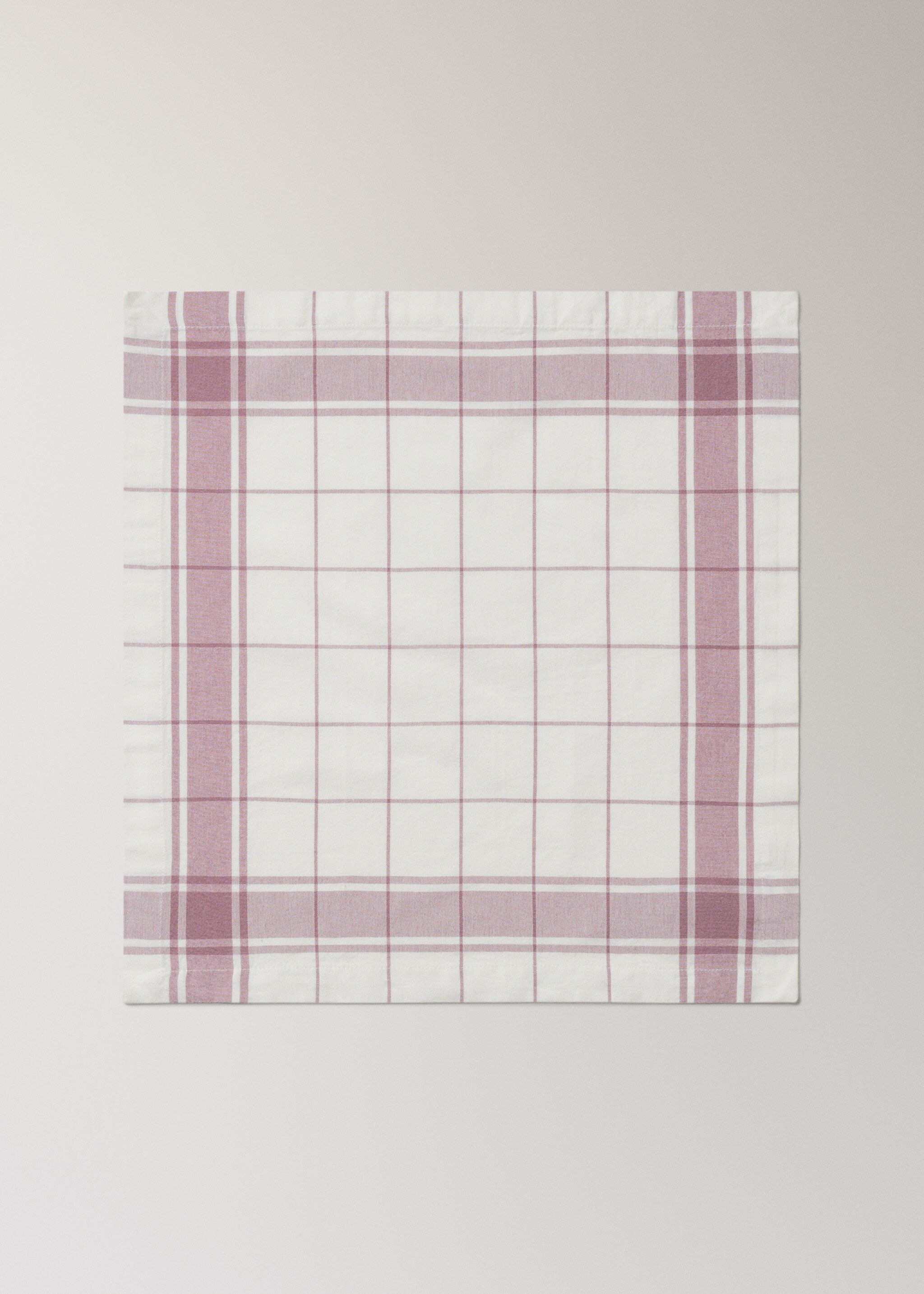 Πετσέτες φαγητού 100% βαμβάκι ρίγες αντίθεση - Προϊόν χωρίς μοντέλο, Λιλά. Ref: 27073292-00.