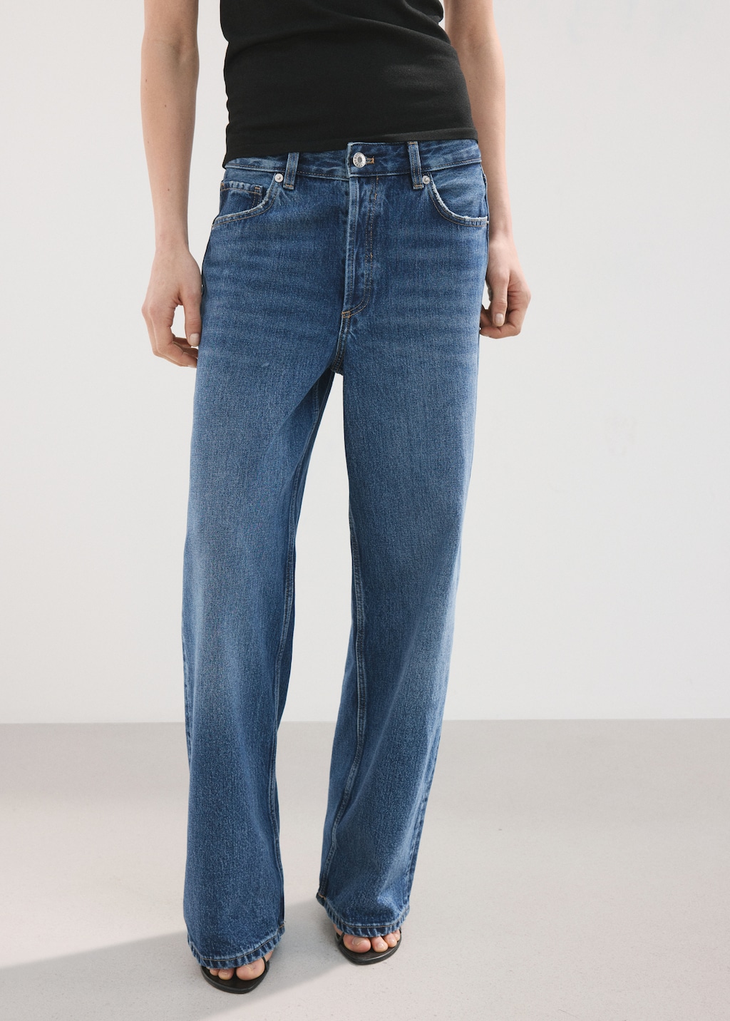 Mango Straight low-waist jeans