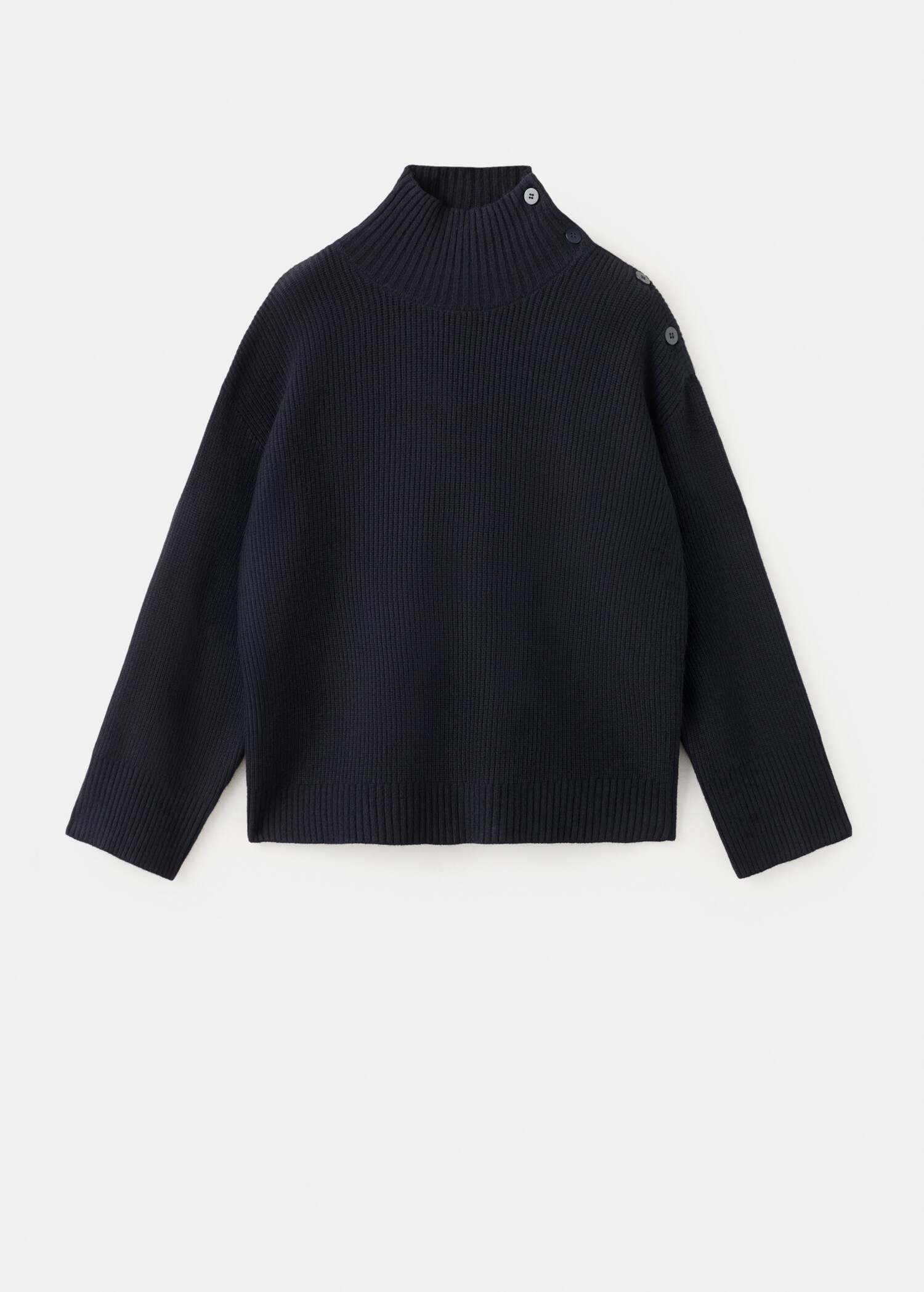 Perkins-neck sweater with button - Article without model