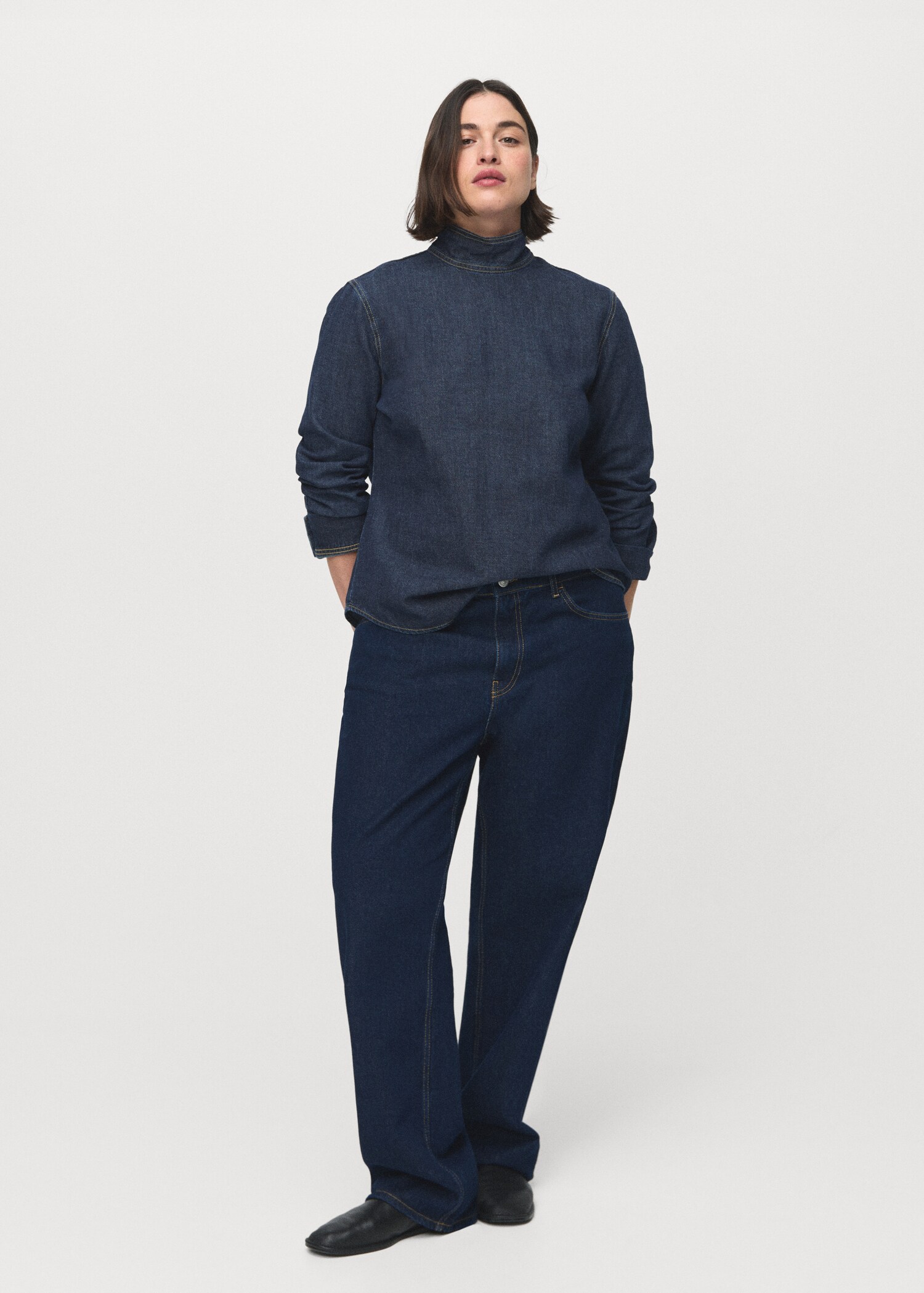 Camisa denim cierre lazo - Detalle del artículo 3