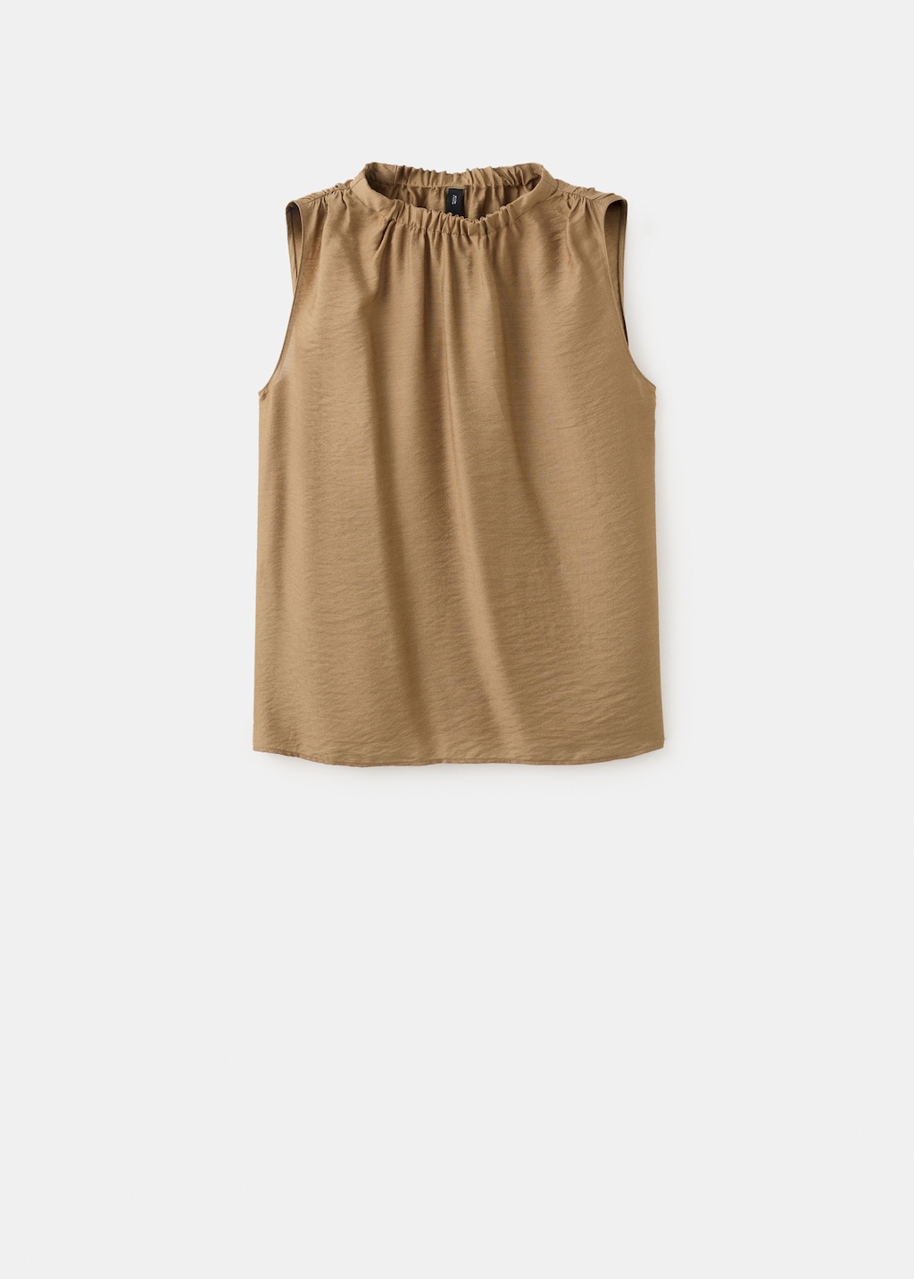 Draped neck satin top - image 2