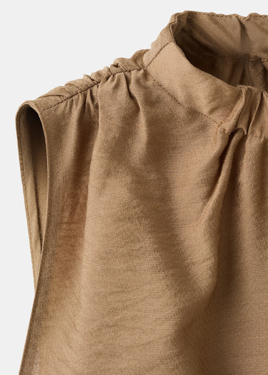 Mango Draped neck satin top