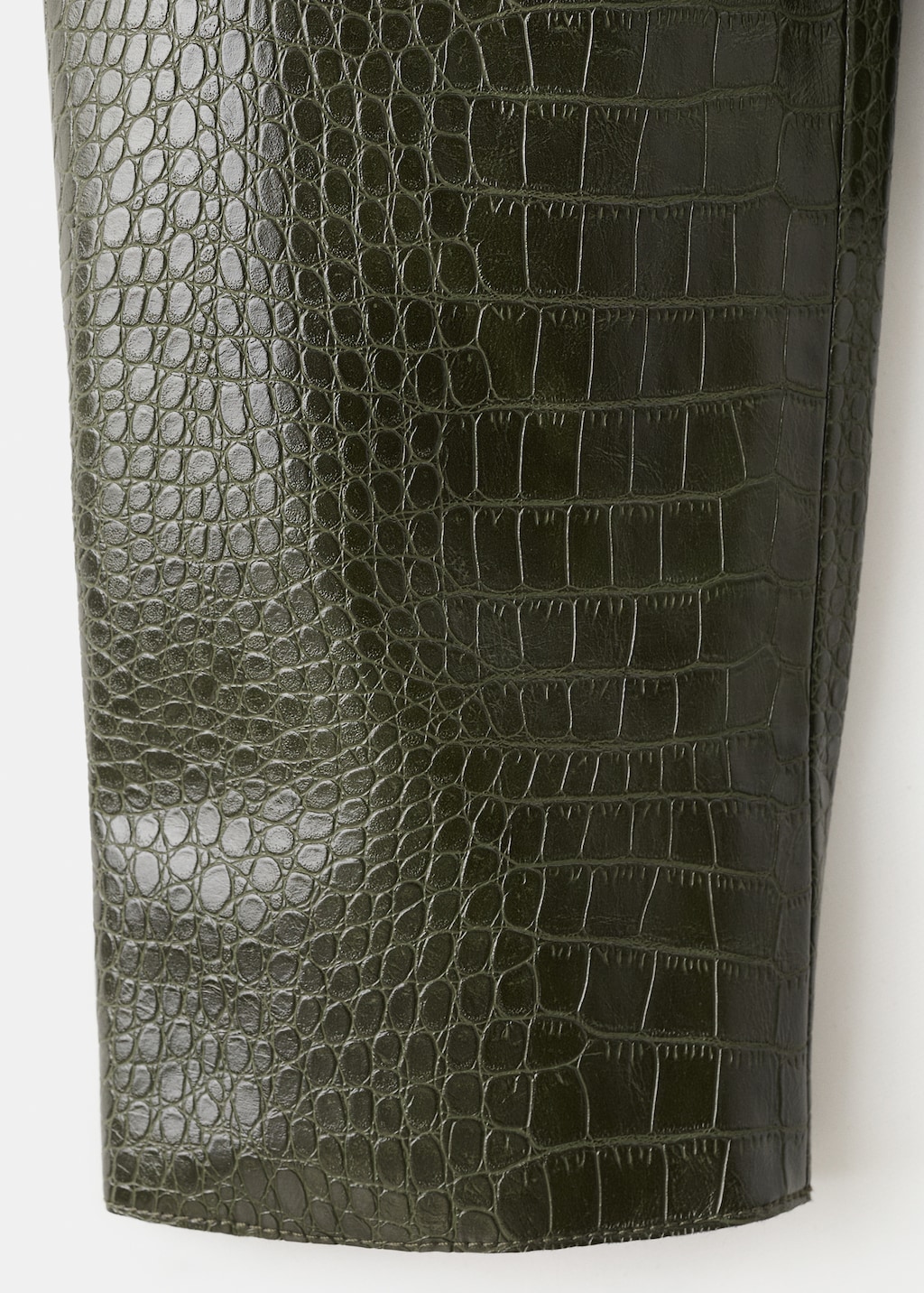 Crocodile-effect faux leather jacket - image 5