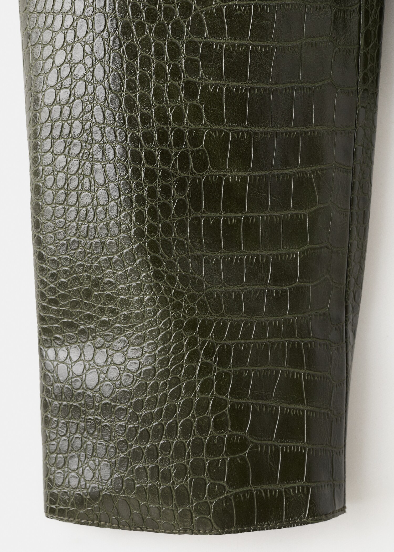 Croc-effect faux leather jacket - Details of the article 0