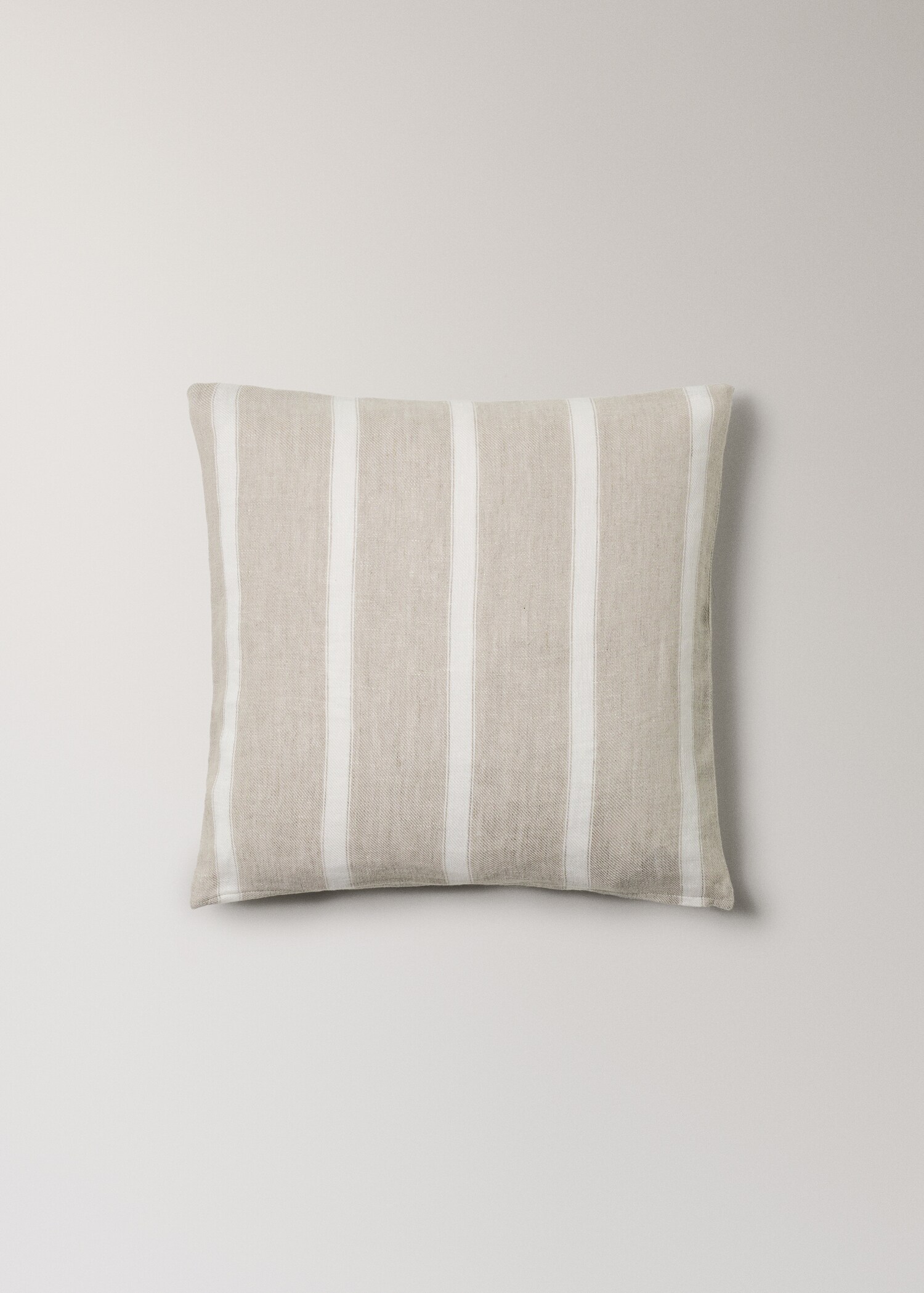 Kissenbezug aus Leinen mit Streifen und Reißverschlussdetail, 50 x 50 cm - Artikel ohne Model