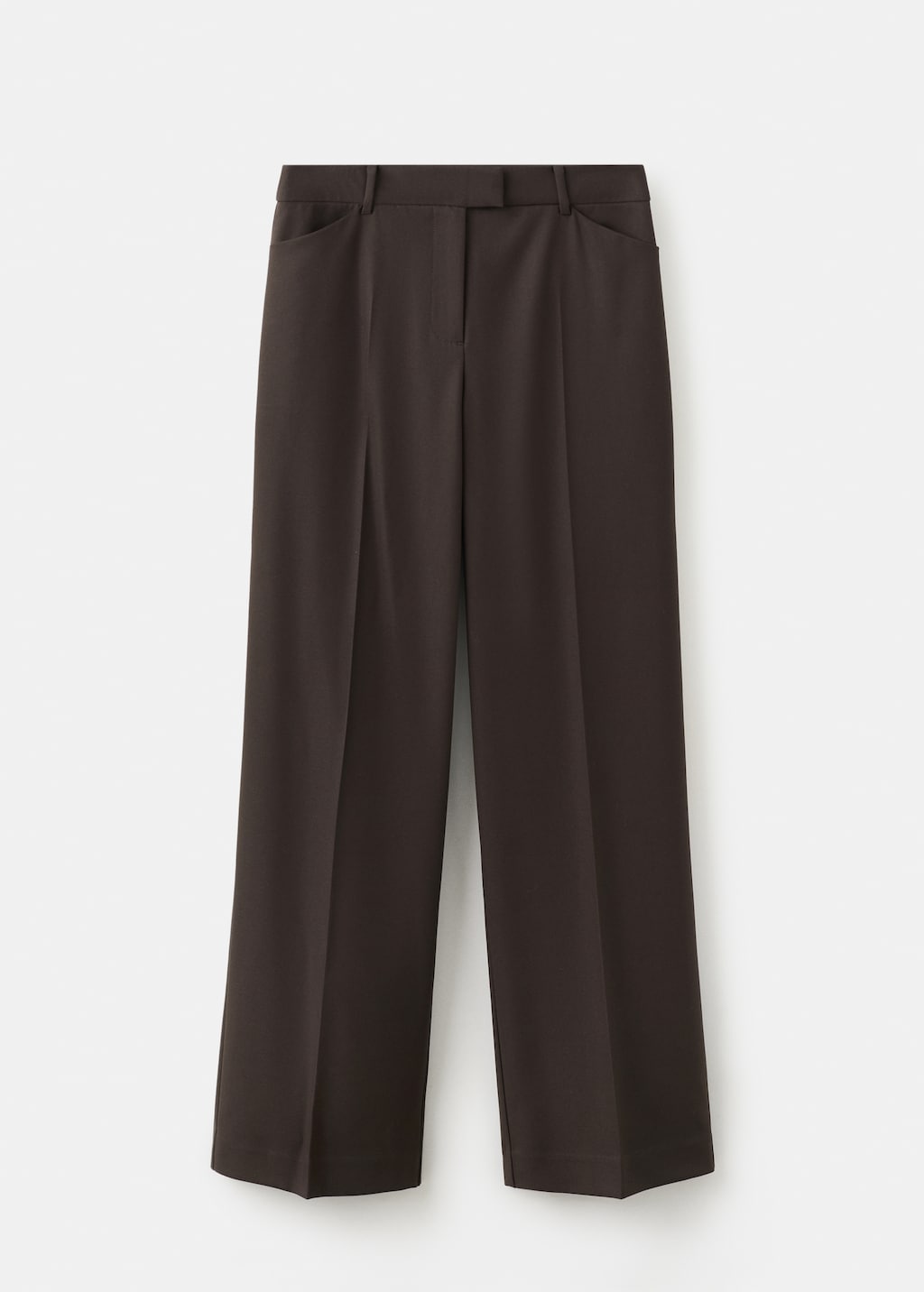 Wide leg mid-rise pleated trousers - image 5