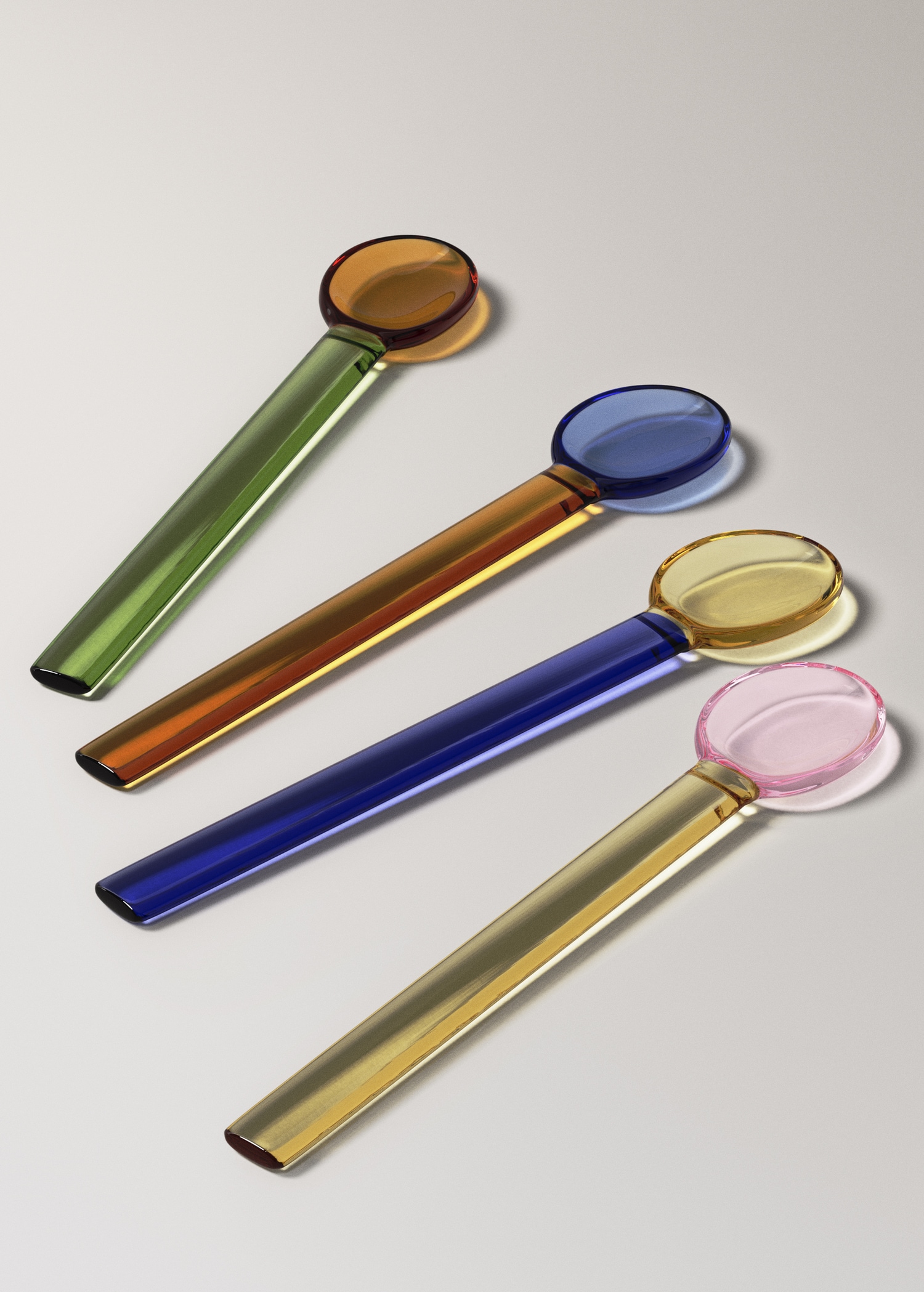 Pack of 4 two-tone borosilicate dessert spoons - Details of the article 1