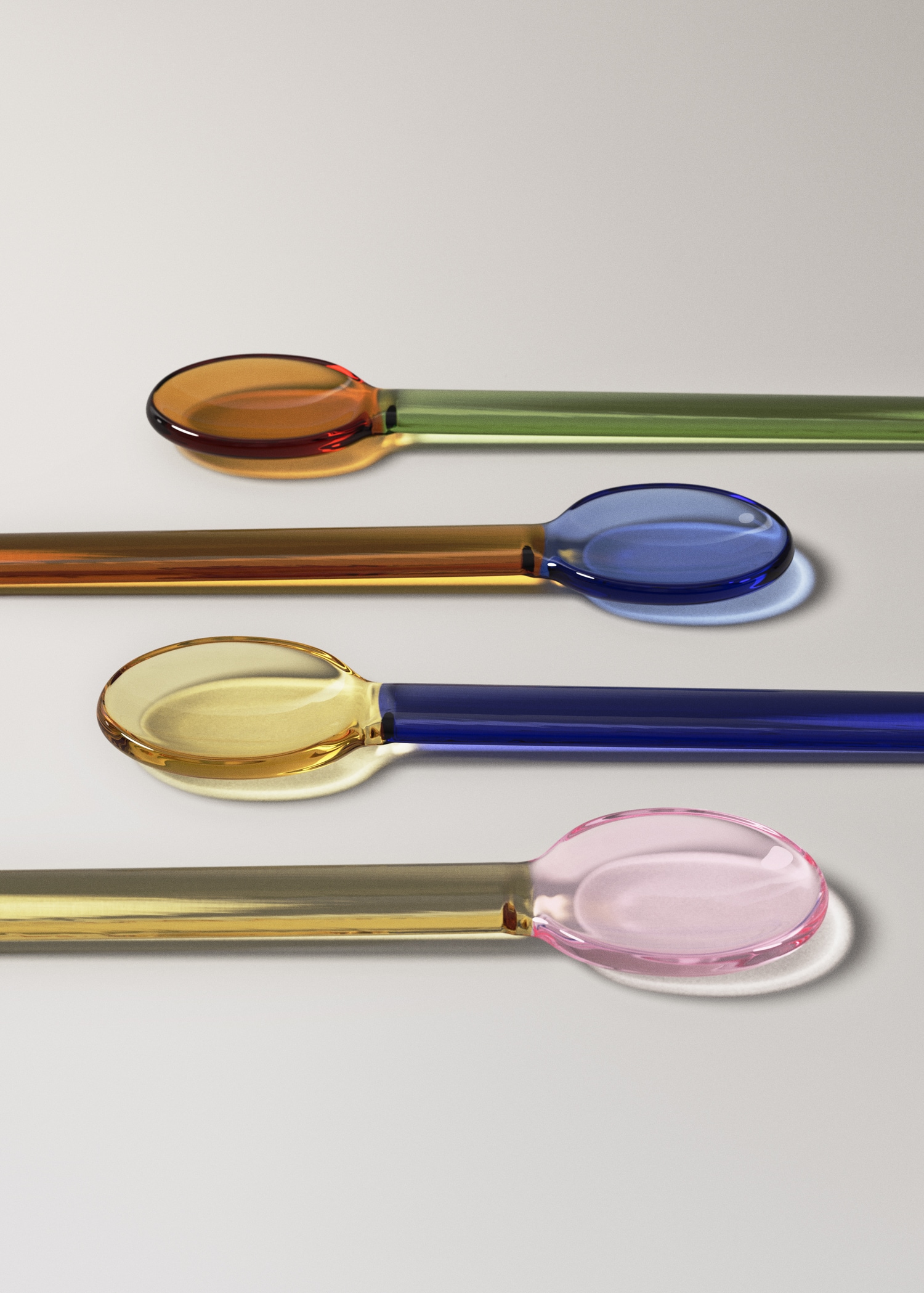 Pack of 4 two-tone borosilicate dessert spoons - Details of the article 2