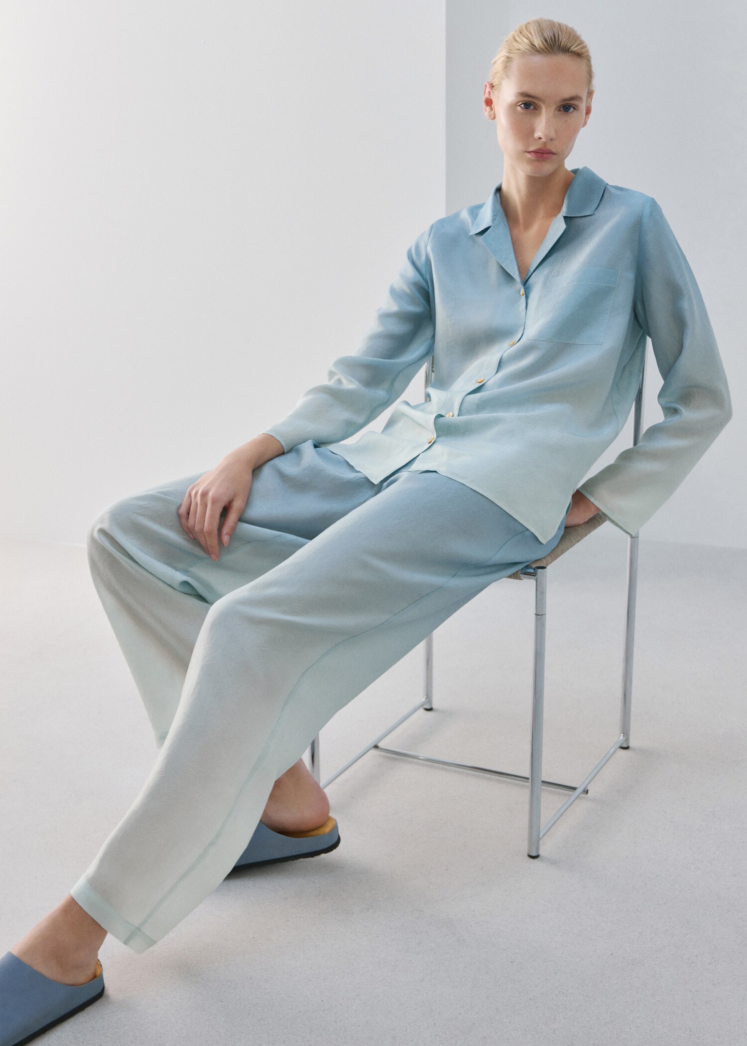 Ombre silk trousers - Details of the article 2