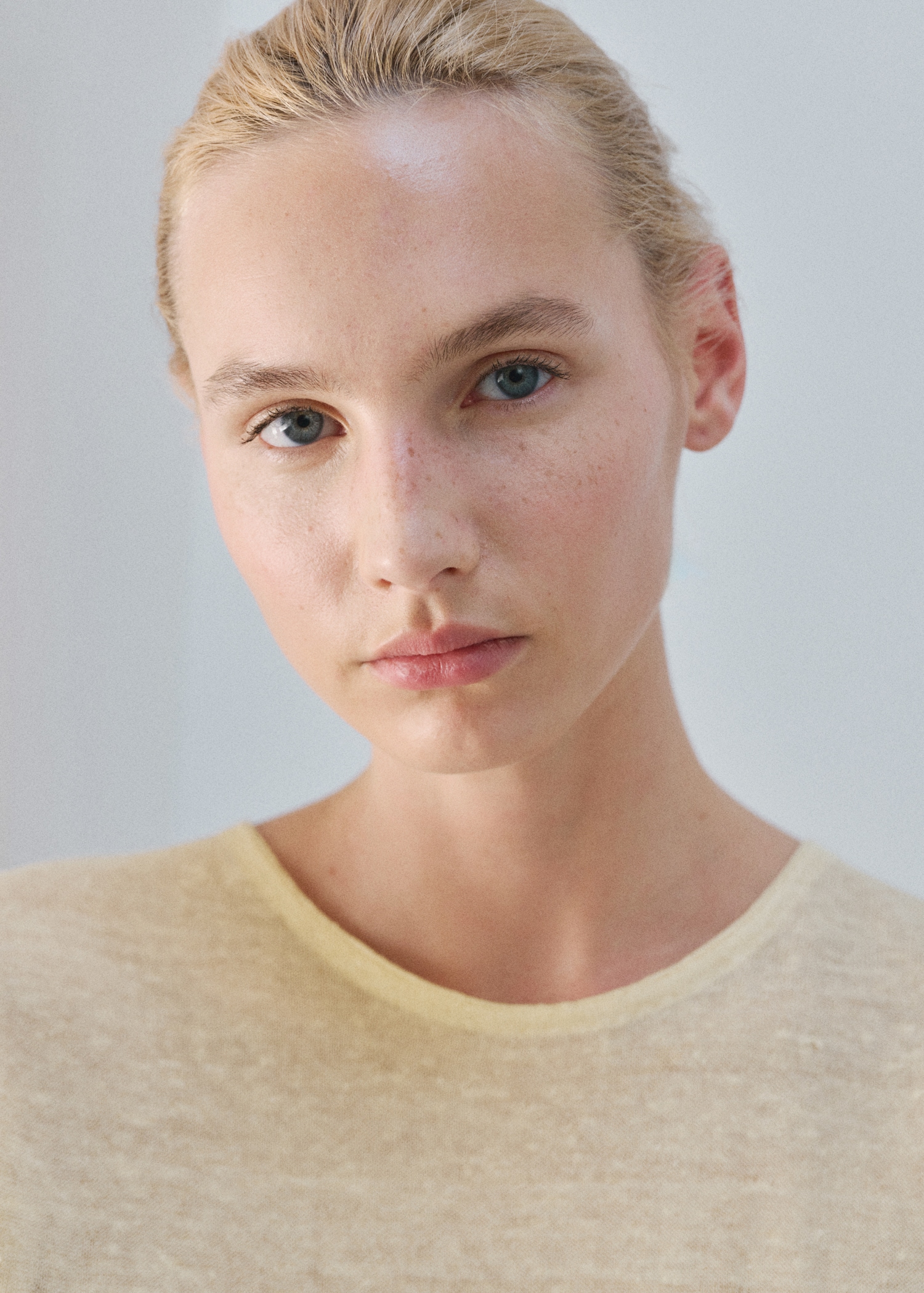 Camiseta manga corta mezcla lino pastel - Detalle del artículo 1