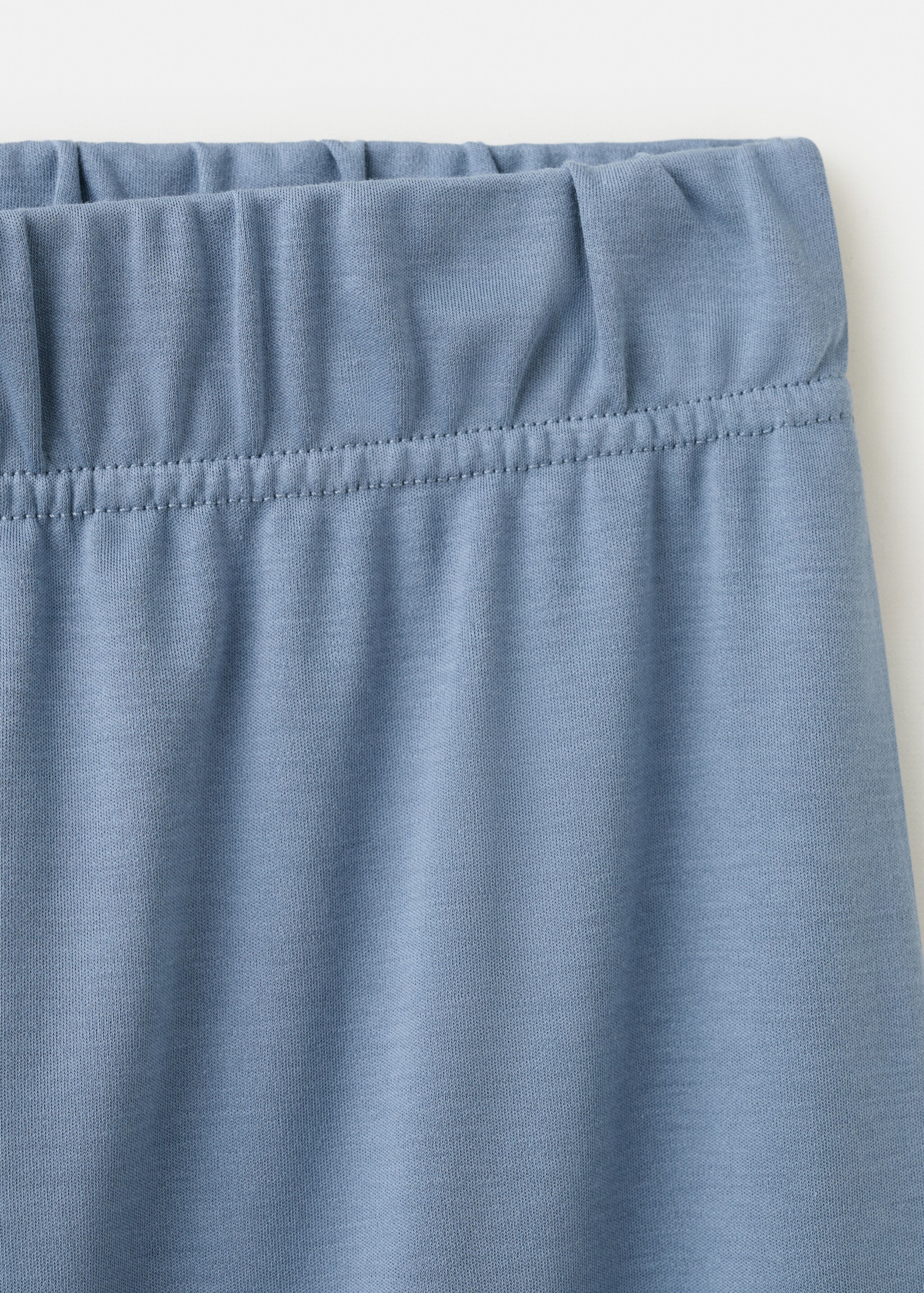 Long cotton pyjama trousers - Details of the article 8, Blue. Ref: 27073317-00.