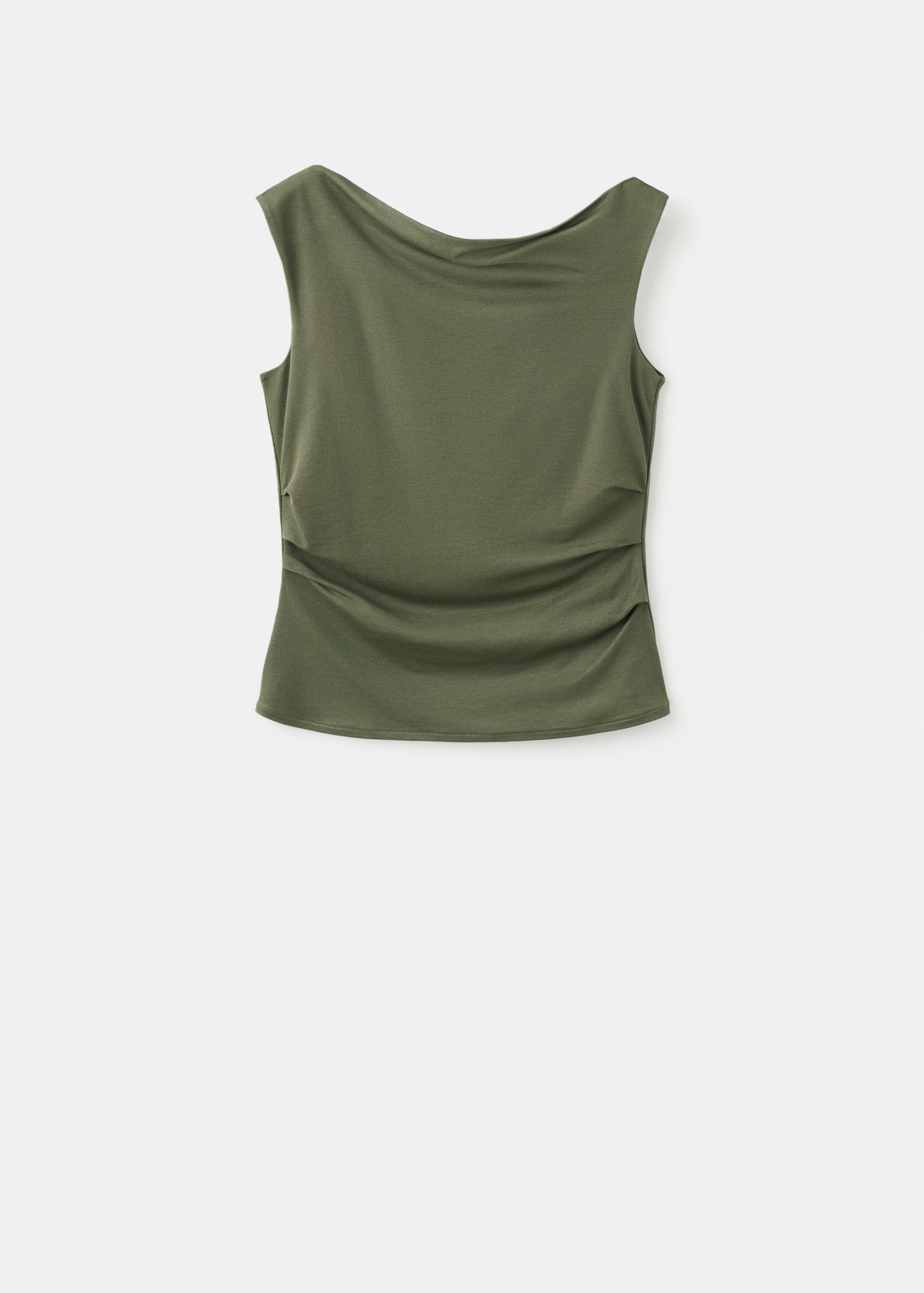 Asymmetrical top with draped neckline - Article without model