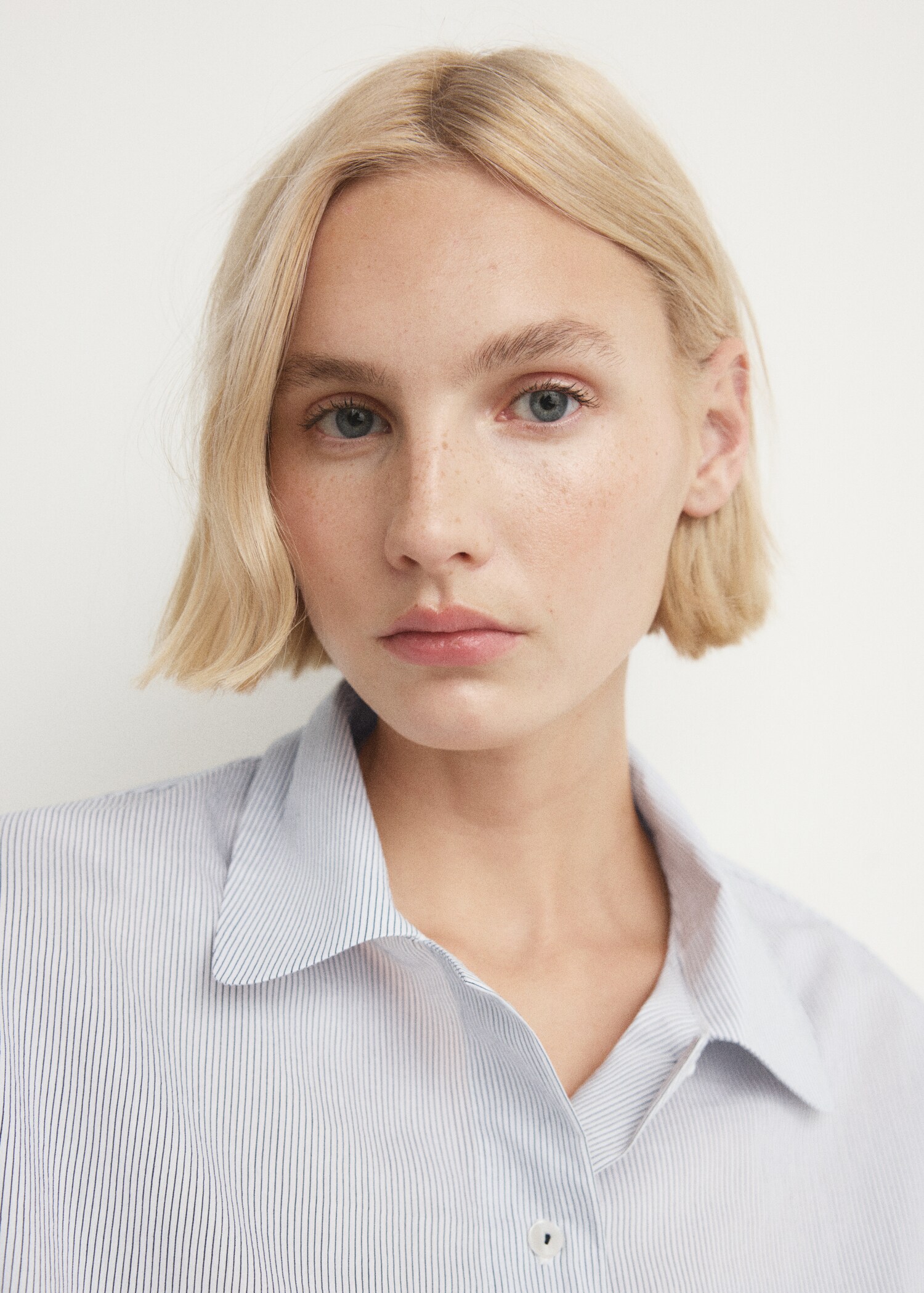 Striped cotton pyjama shirt - Λεπτομέρεια του προϊόντος 1