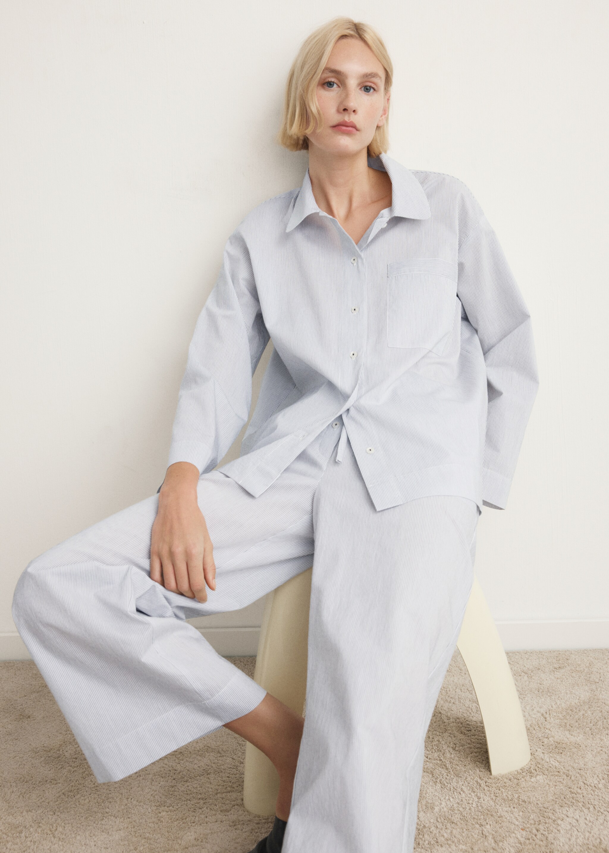 Pyjama shirt ilembre - Λεπτομέρεια του προϊόντος 6, Λευκό. Ref: 27073322-00.