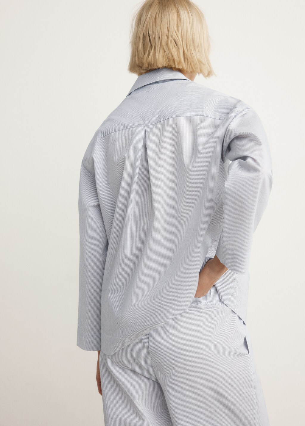 Cotton striped pajama top - image 3