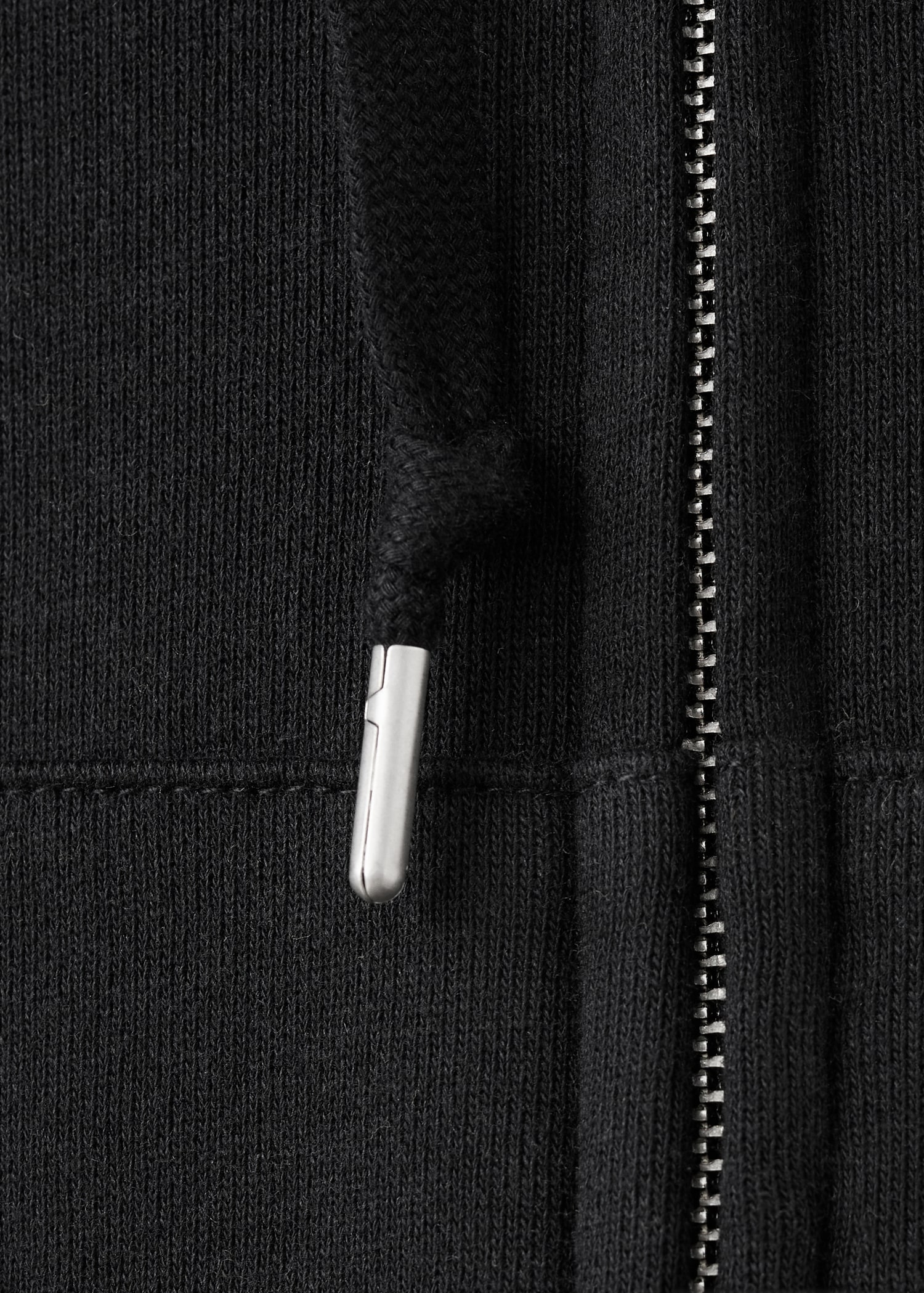 Cotton pyjama sweatshirt with hood detail - Details of the article 0