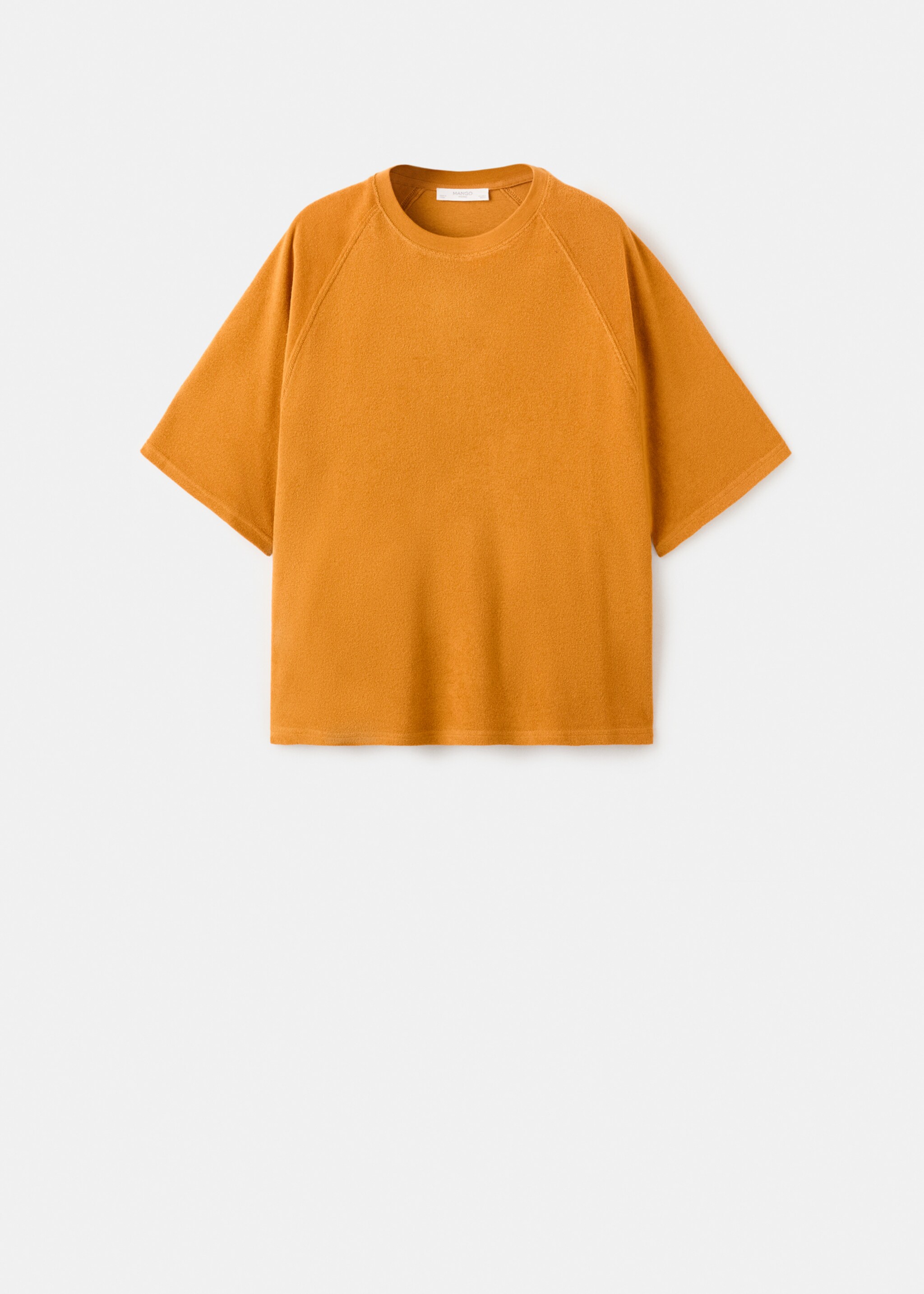 Terry cotton sweater - Article without model, Orange. Ref: 27073328-00.