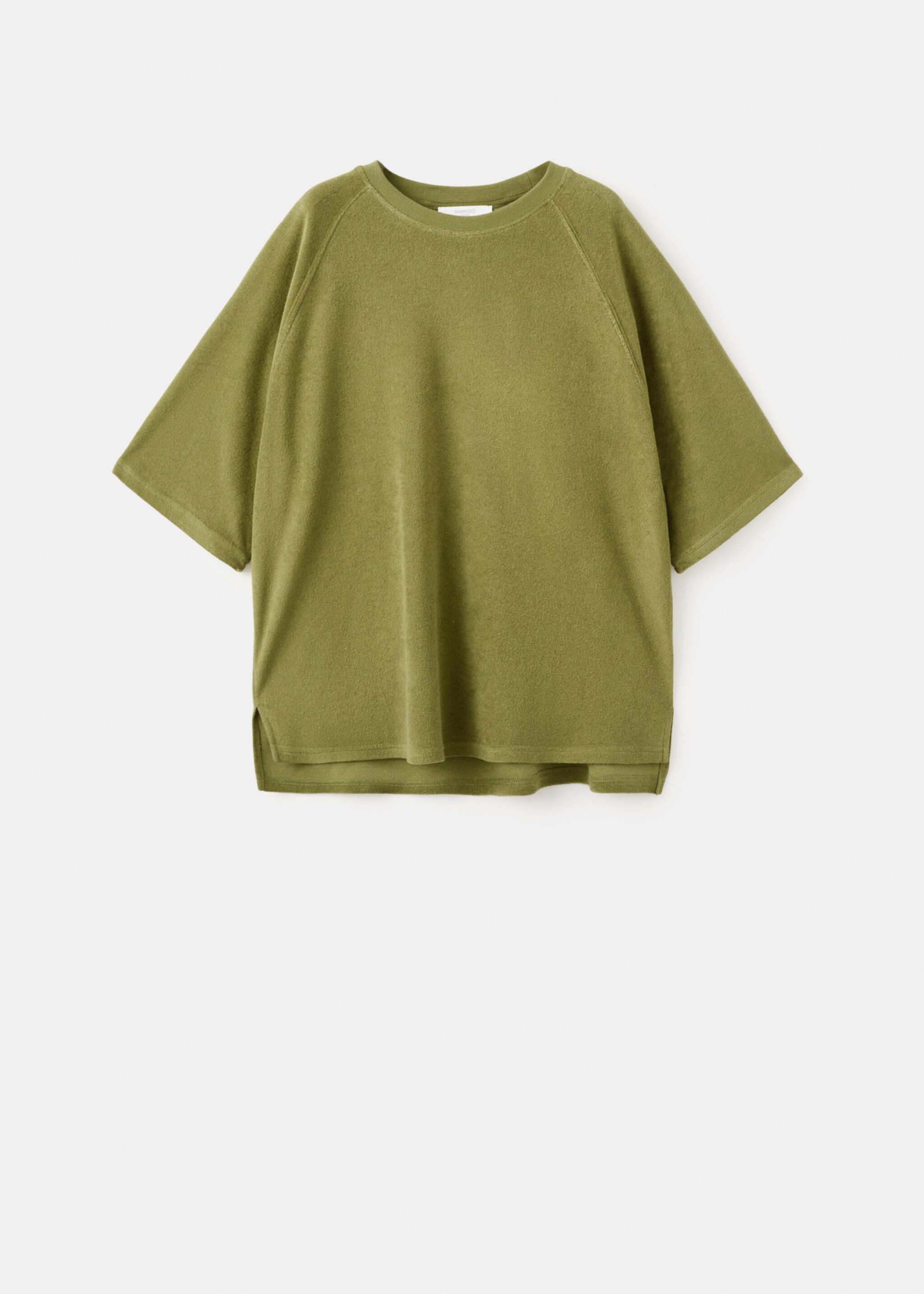 Terry cotton sweater - Article without model, Khaki. Ref: 27073328-00.