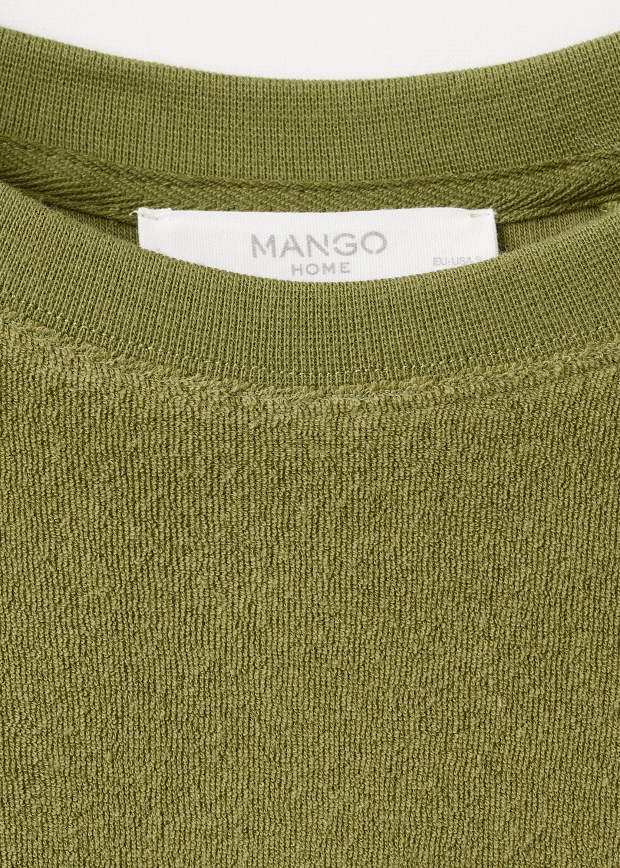 Terry cotton sweater - Details of the article 8, Khaki. Ref: 27073328-00.