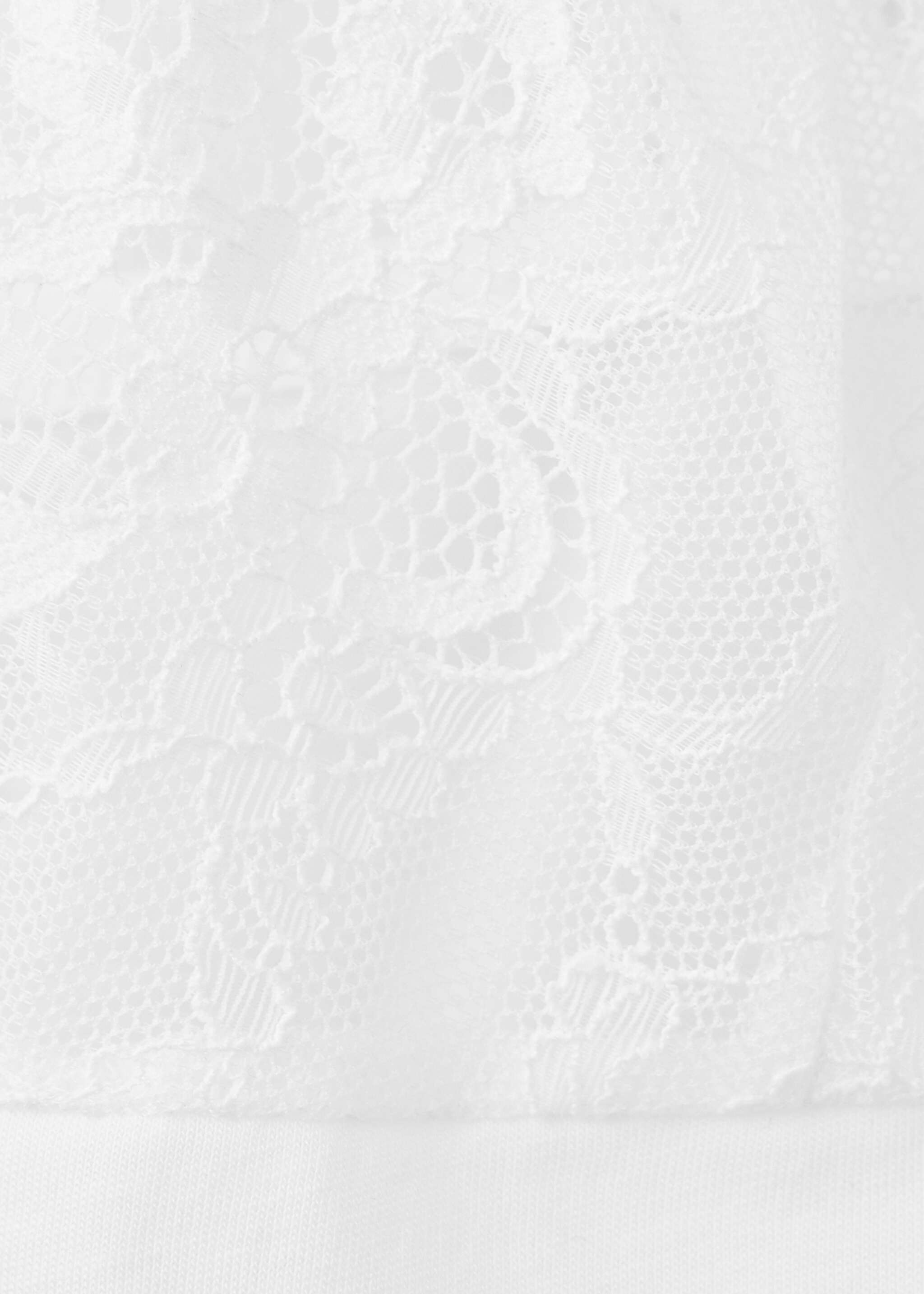 Lace backless top - Details of the article 0, White. Ref: 27073332-00.