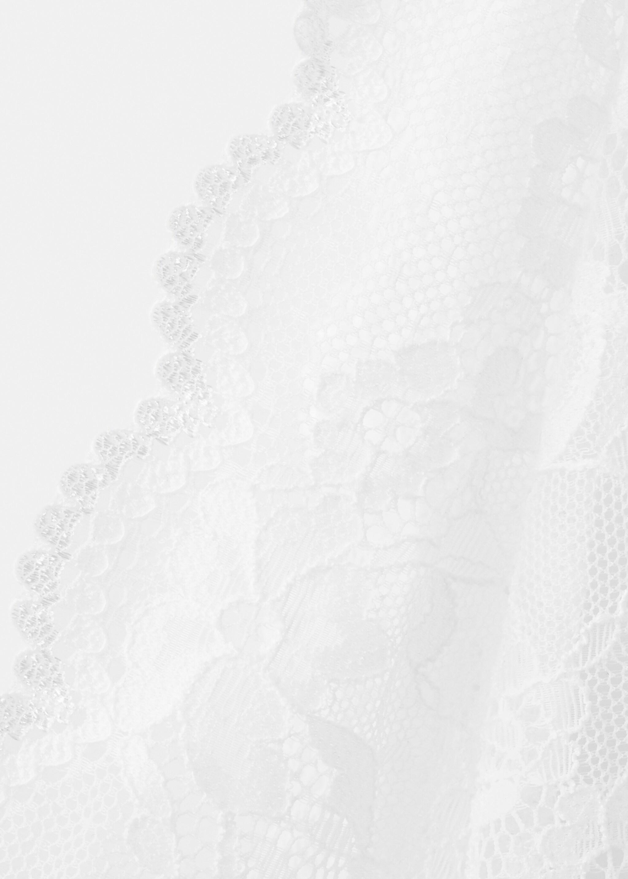 Lace backless top - Details of the article 8, White. Ref: 27073332-00.