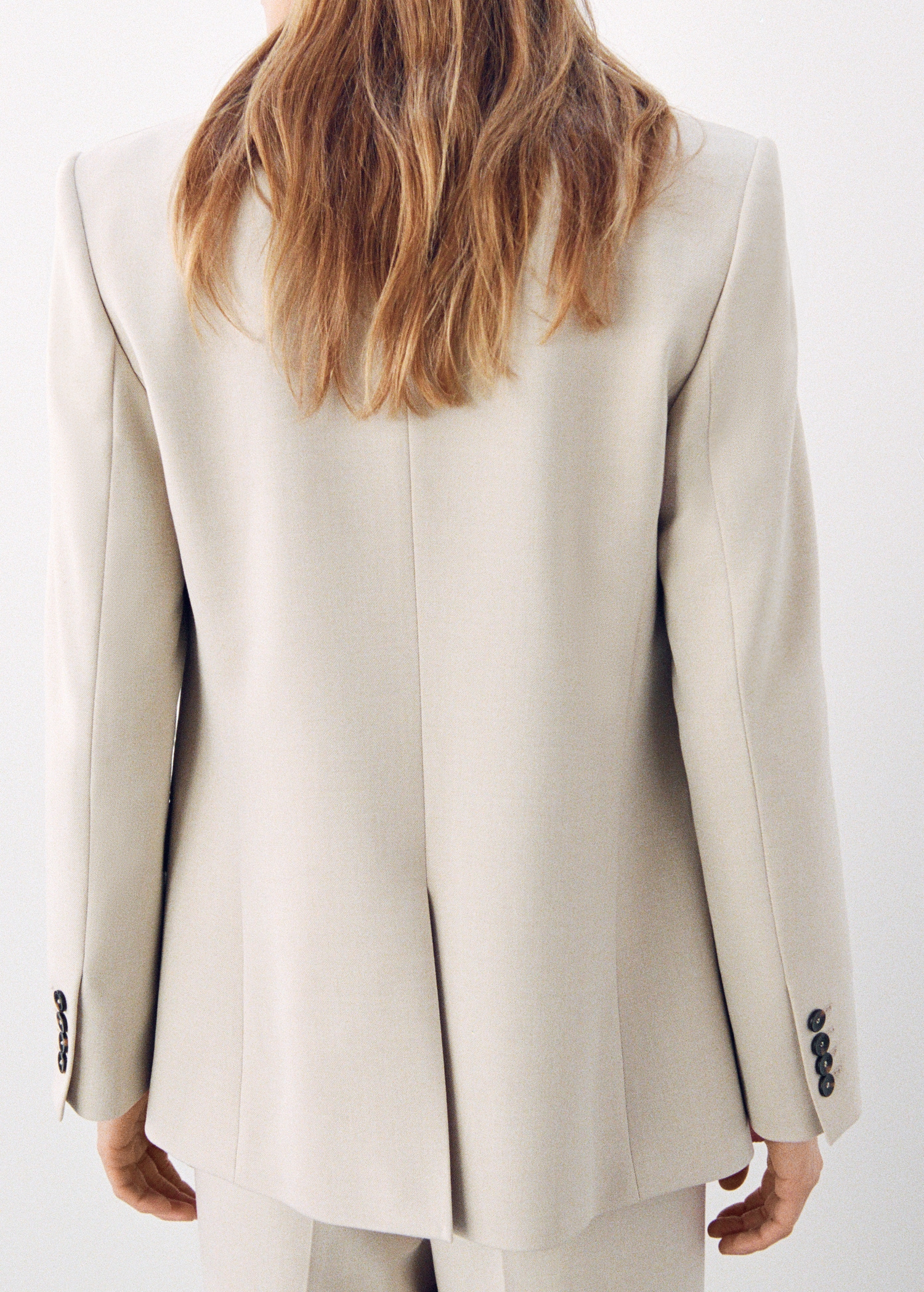 بليزر بدلة مزدوجة الصدر - الجهة الخلفية للمنتج