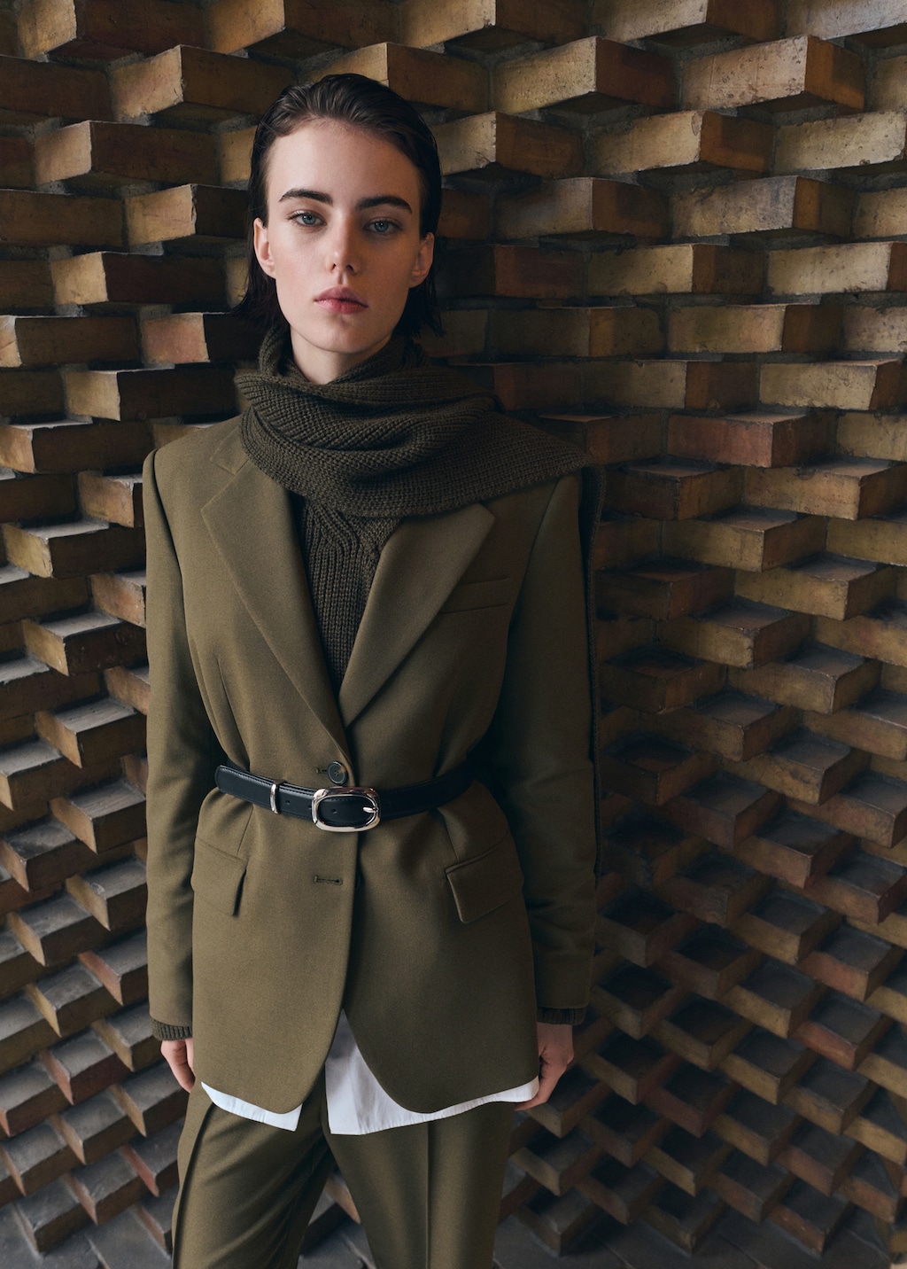 Mango Double-breasted suit blazer