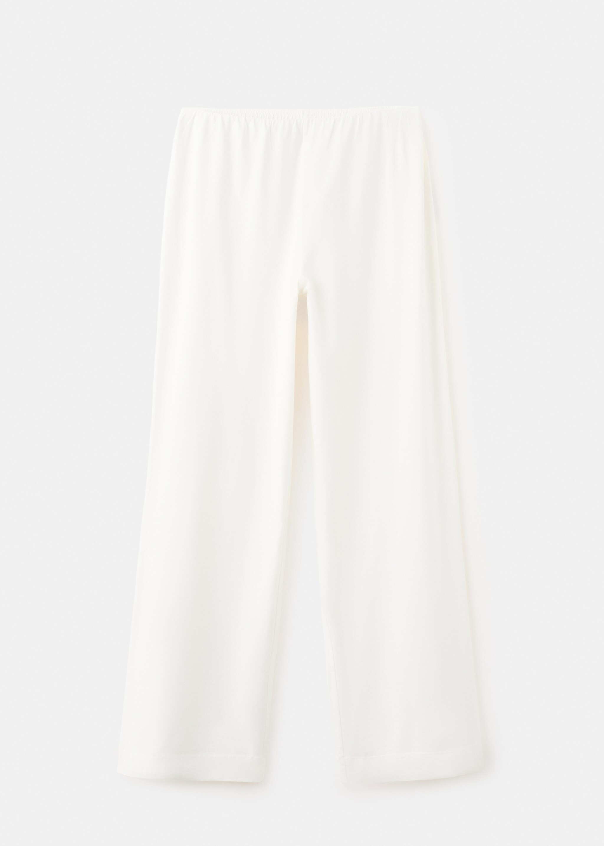 Light cotton trousers - Article without model, Ivory White. Ref: 27073336-00.