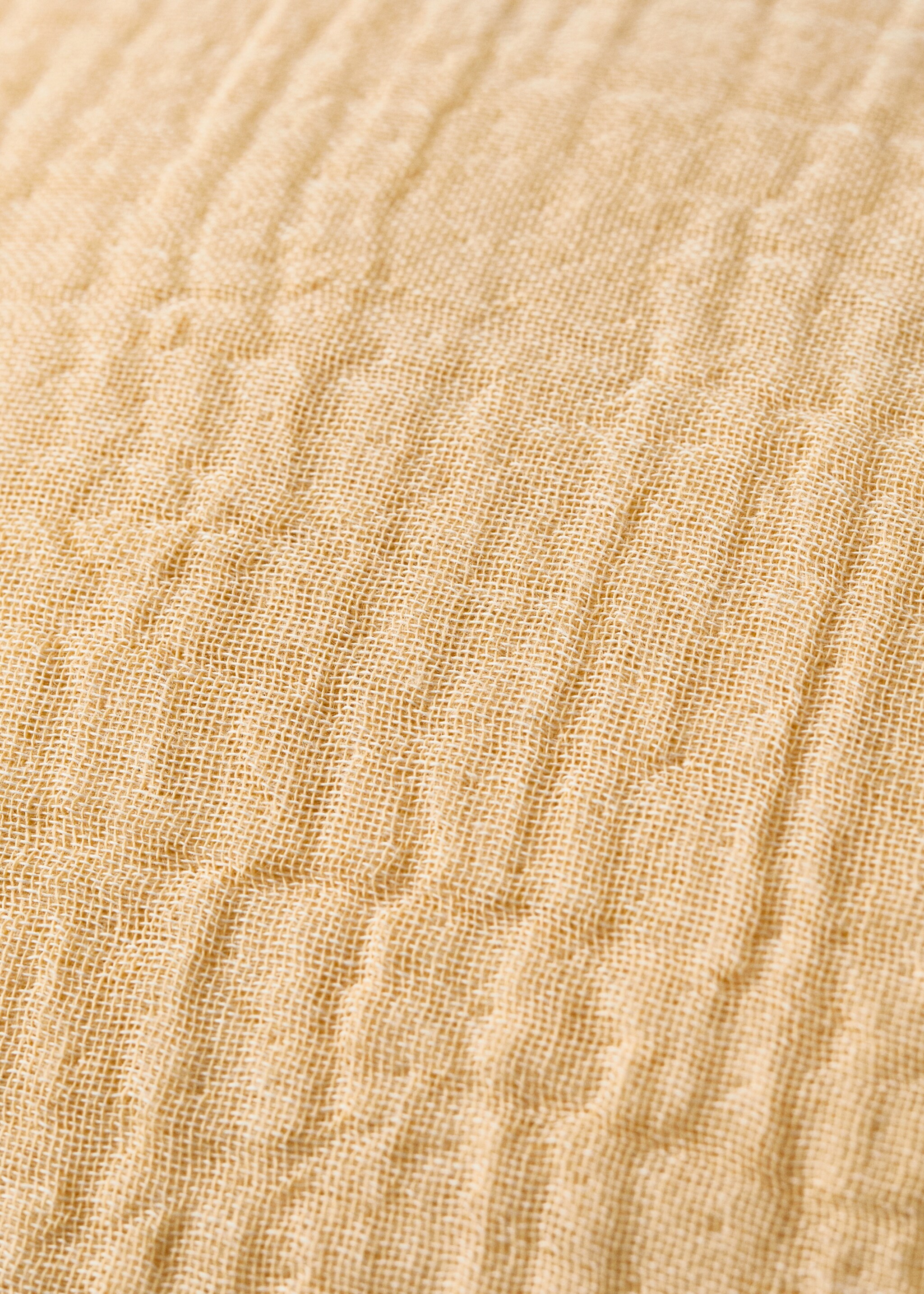 Children's cushion cover cotton gauze garment-dyed 30x40cm - Details of the article 3, Yellow. Ref: 27073338-00.